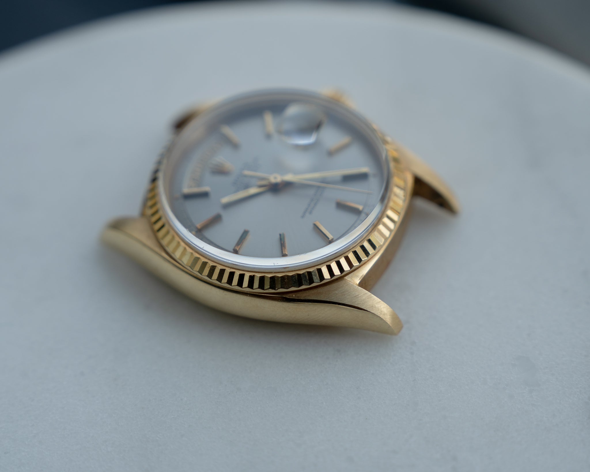 Rolex Day-Date in Yellow Gold ref 1803 Grey Dial 1971 on President bracelet