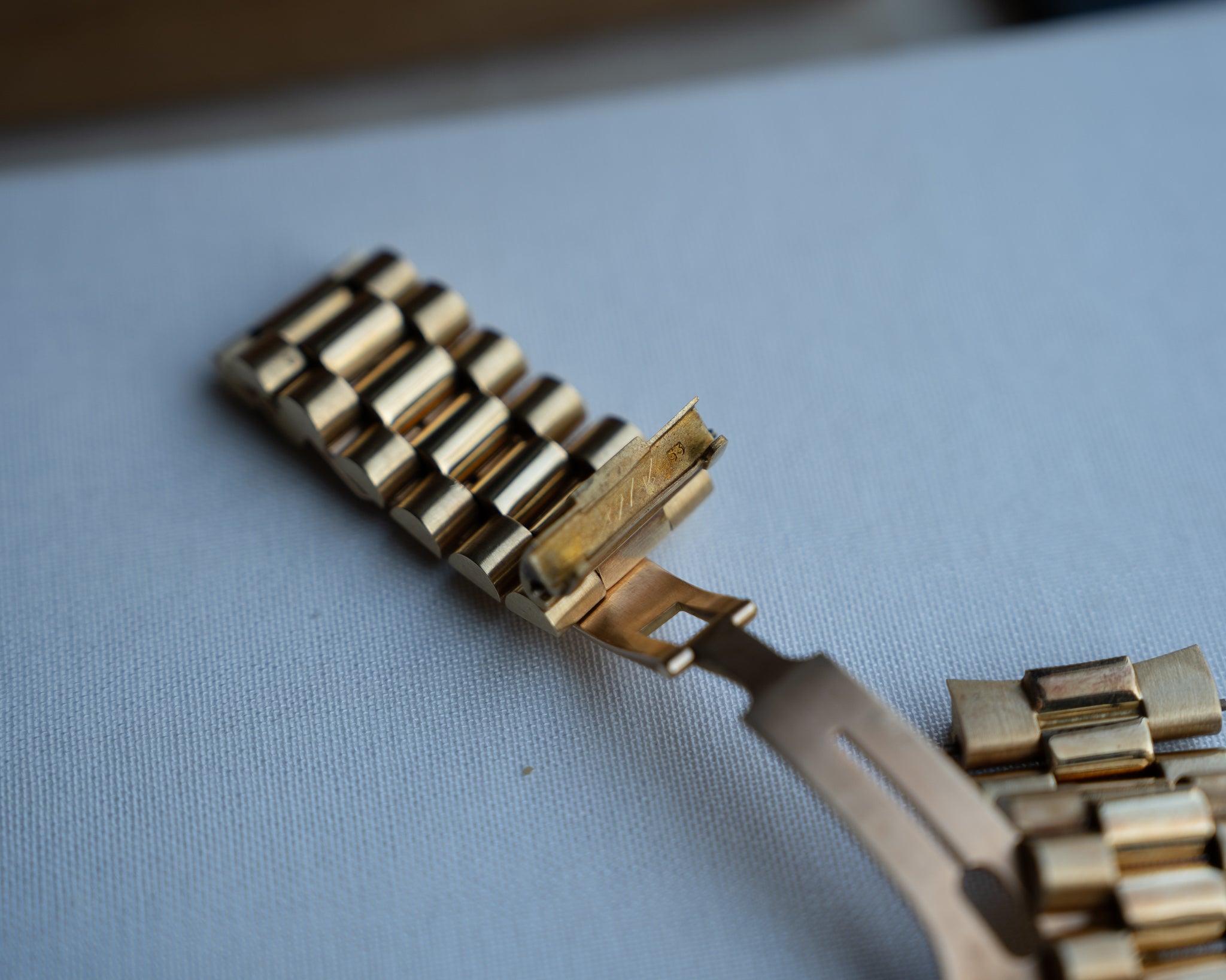 Rolex Day-Date in Yellow Gold ref 1803 Grey Dial 1971 on President bracelet