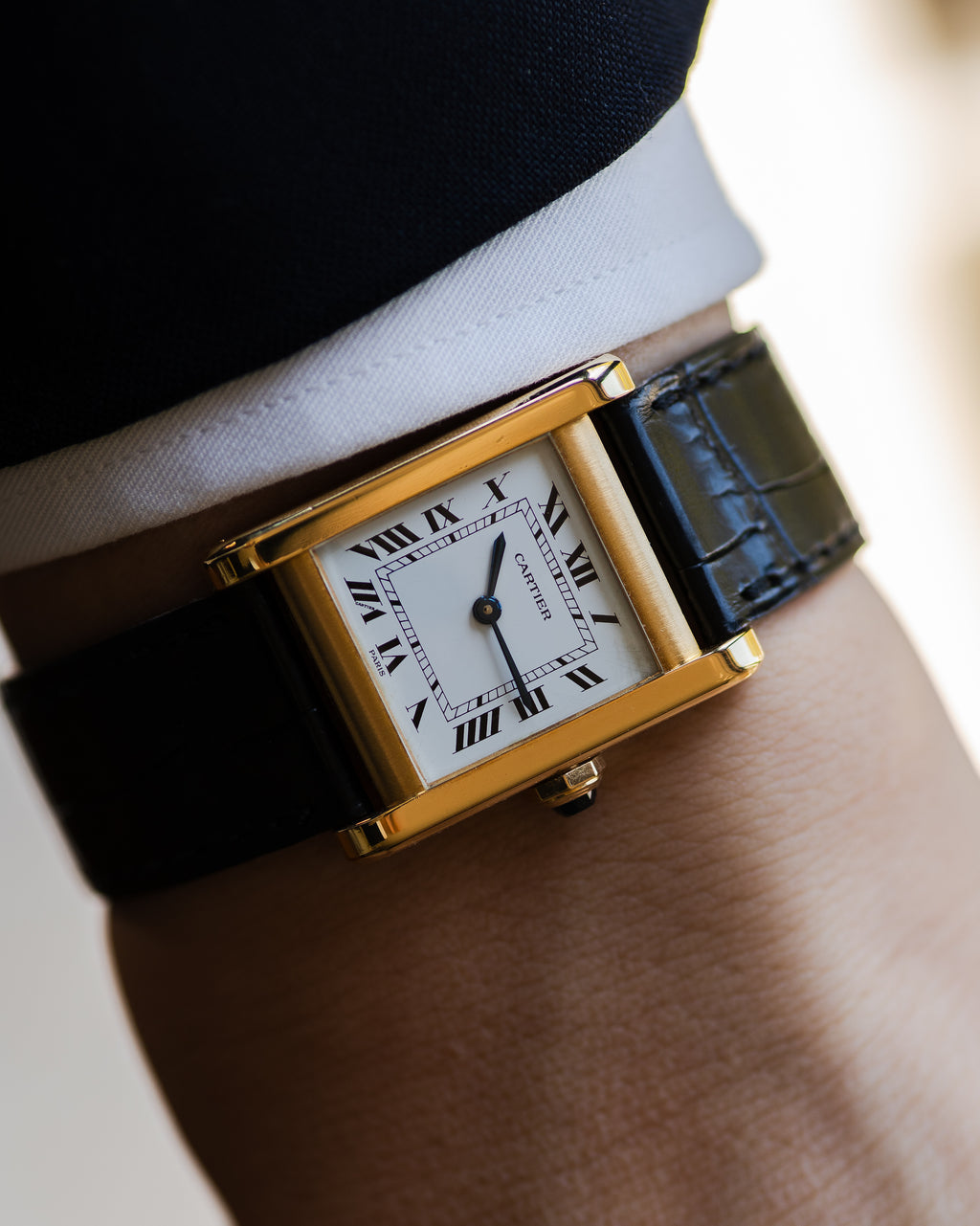 Cartier Tank Normale ref 78092 in yellow gold, full set, life time guarantee card