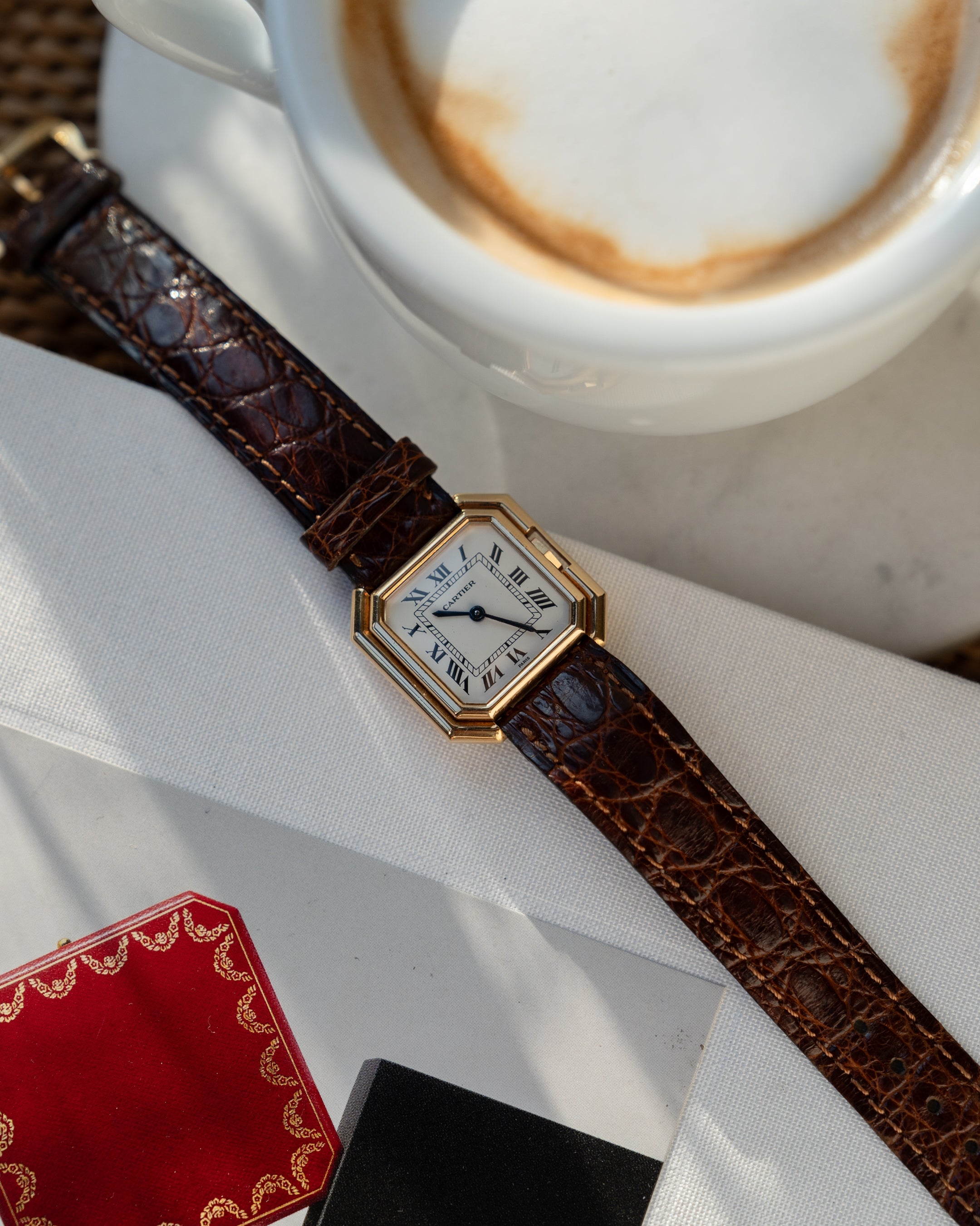 Cartier Ceinture Yellow Gold, Paris Dial, SM - mechanical movement - box and papers