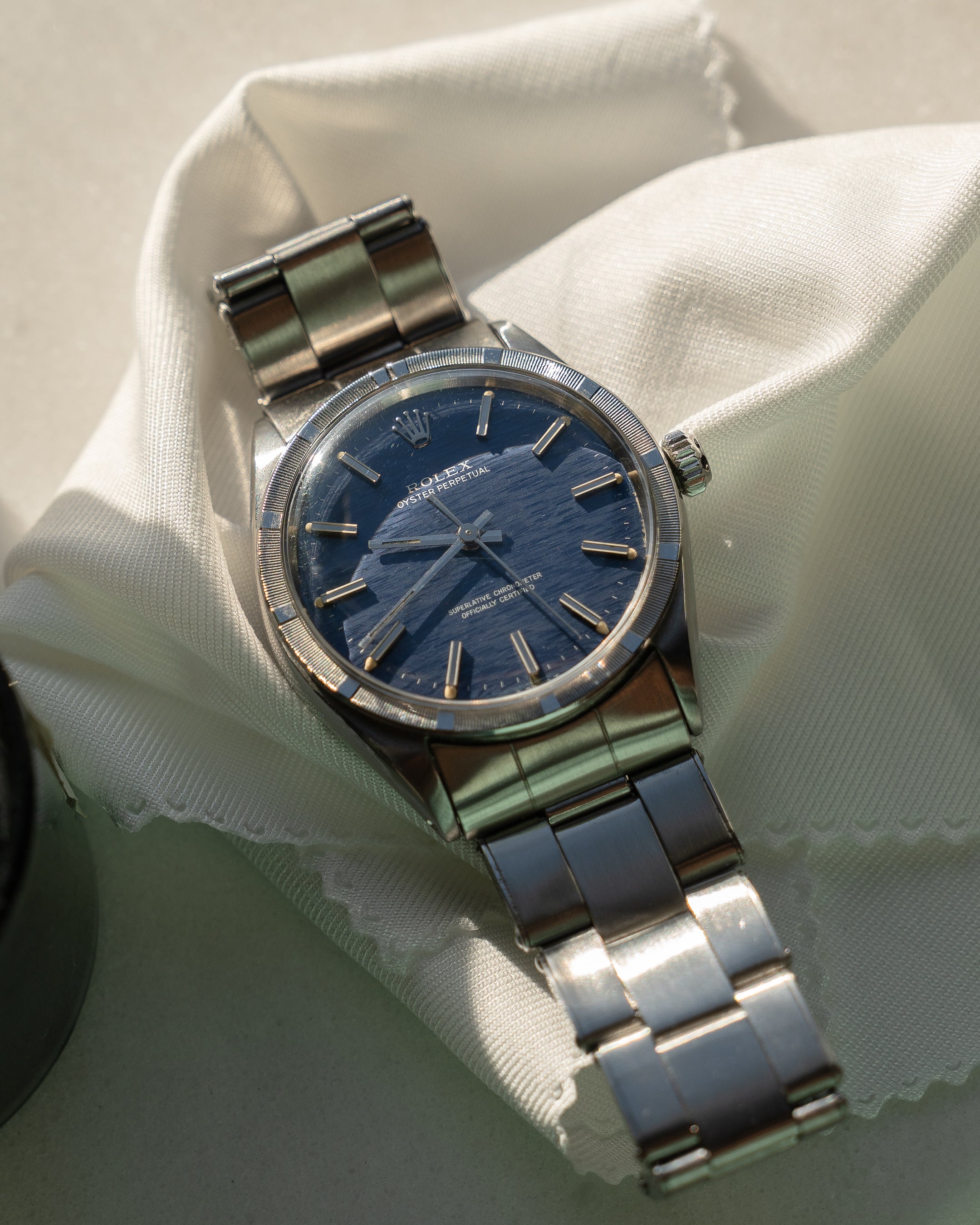 Rolex Oyster Perpetual ref 1007 blue brick dial from 1969