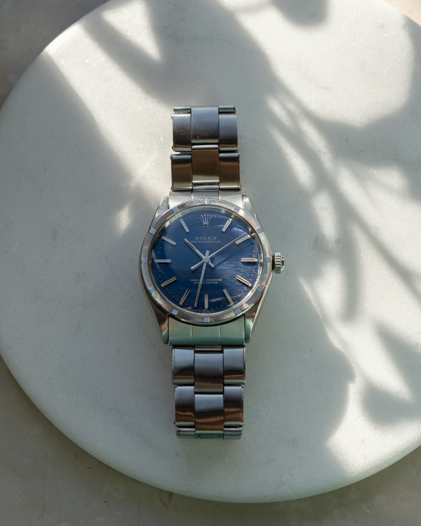 Rolex Oyster Perpetual ref 1007 blue brick dial from 1969