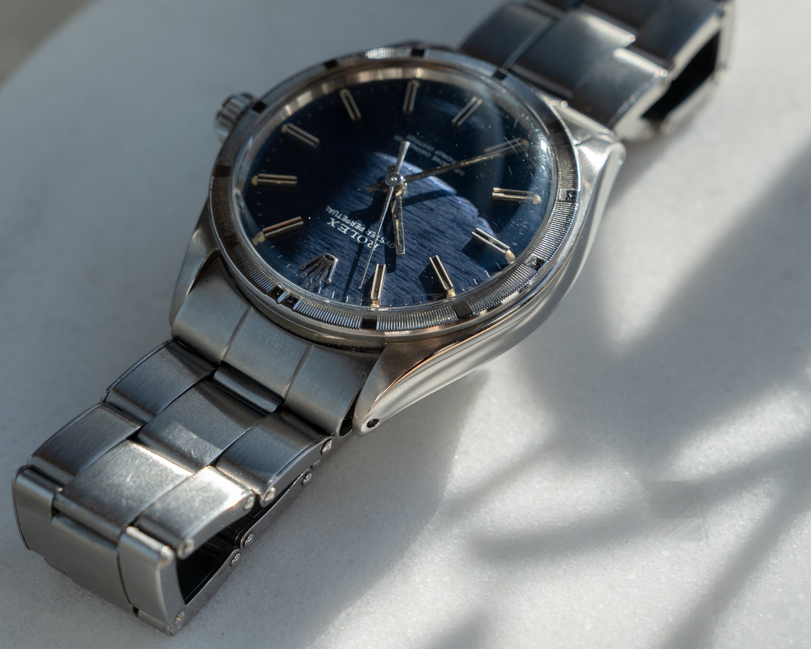 Rolex Oyster Perpetual ref 1007 blue brick dial from 1969