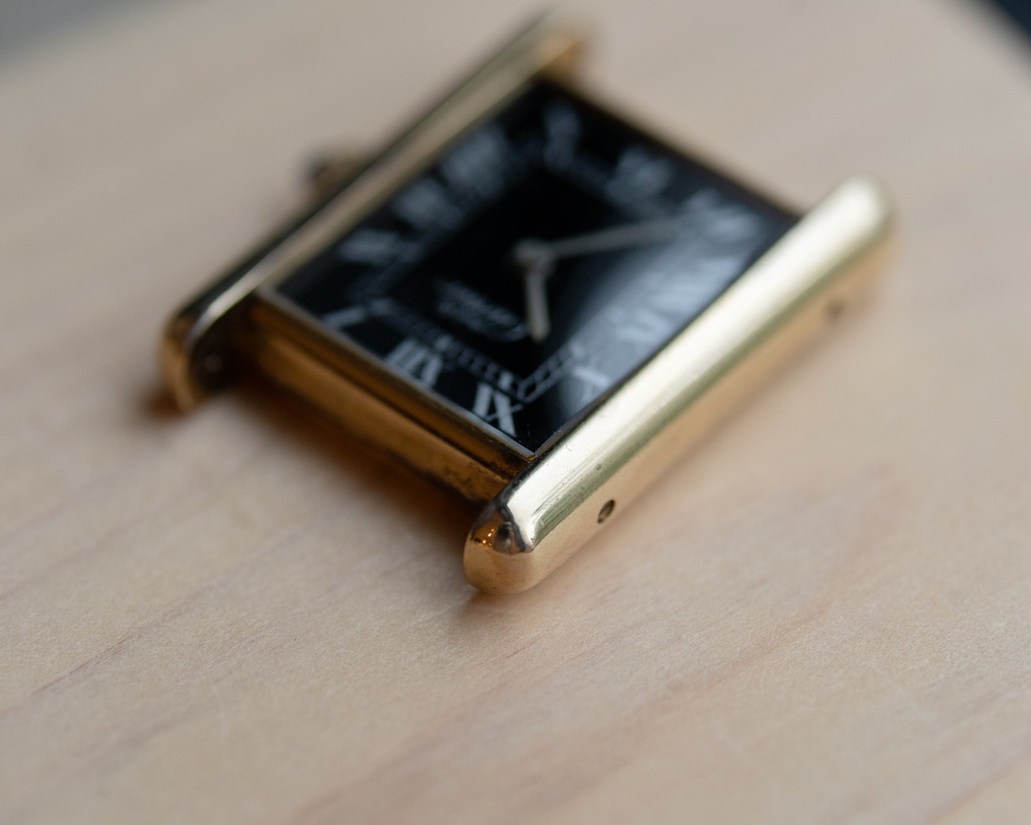 Cartier Must Tank Black Dial LM manual wind movement - Box&Papers