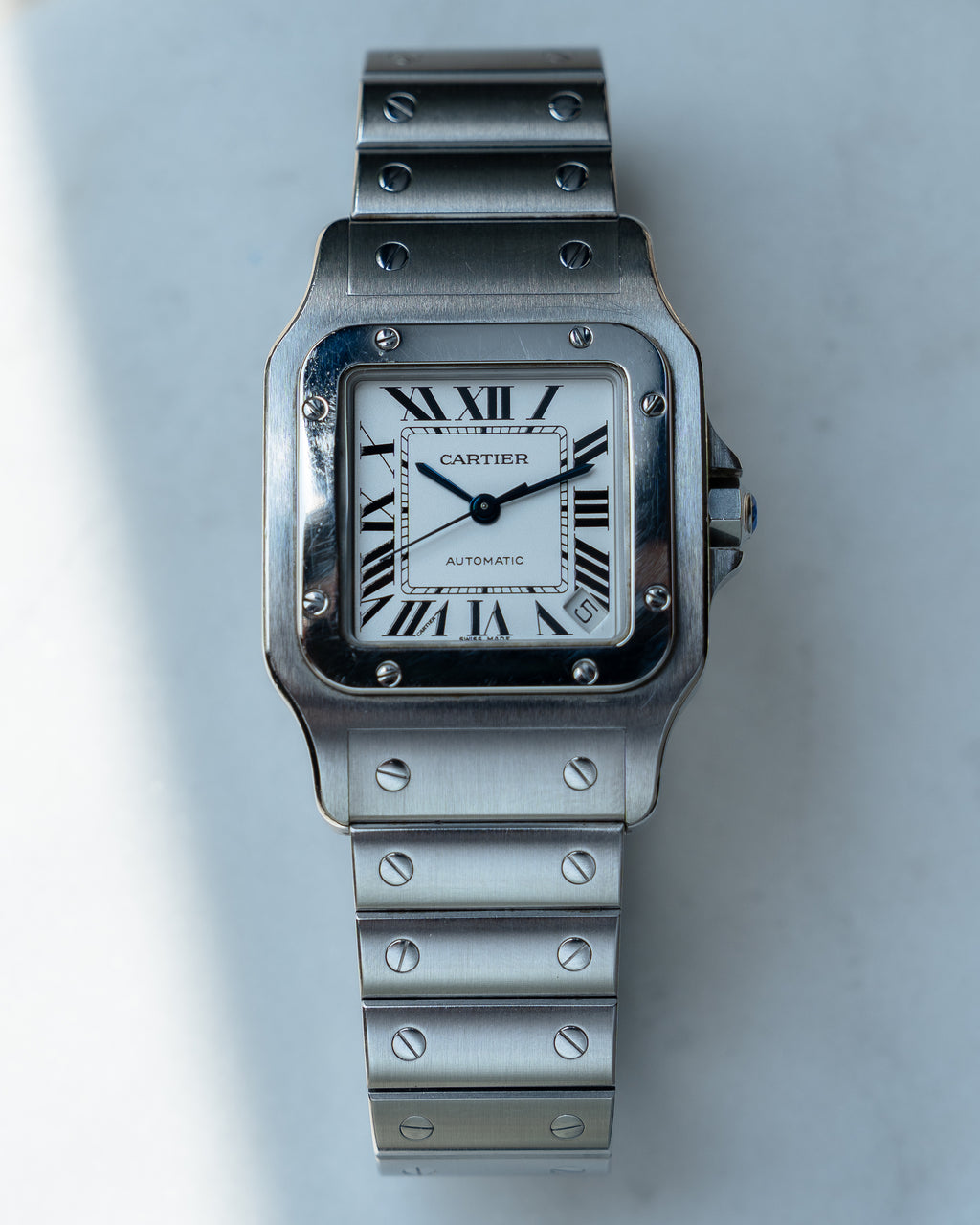 Cartier Santos Galbée reference 2823, XL (extra large size) in steel, full set