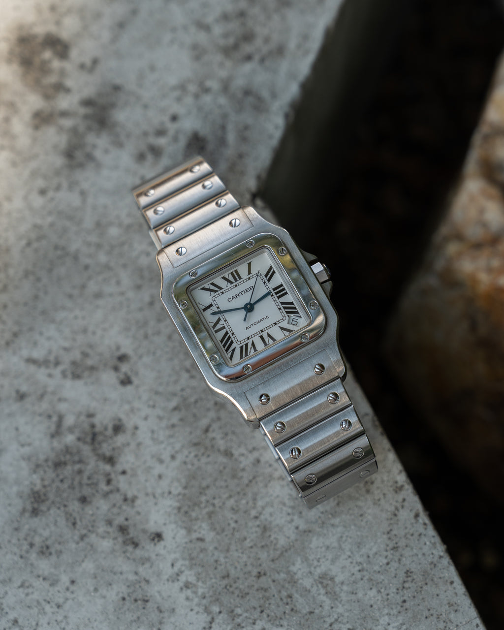 Cartier Santos Galbée reference 2823, XL (extra large size) in steel, full set