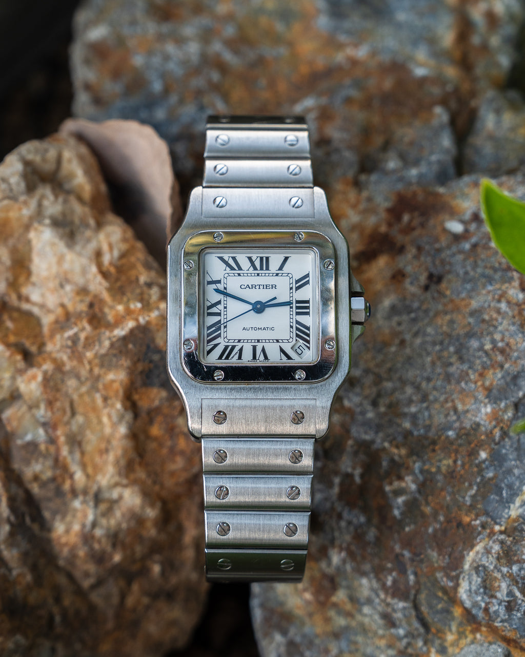 Cartier Santos Galbée reference 2823, XL (extra large size) in steel, full set