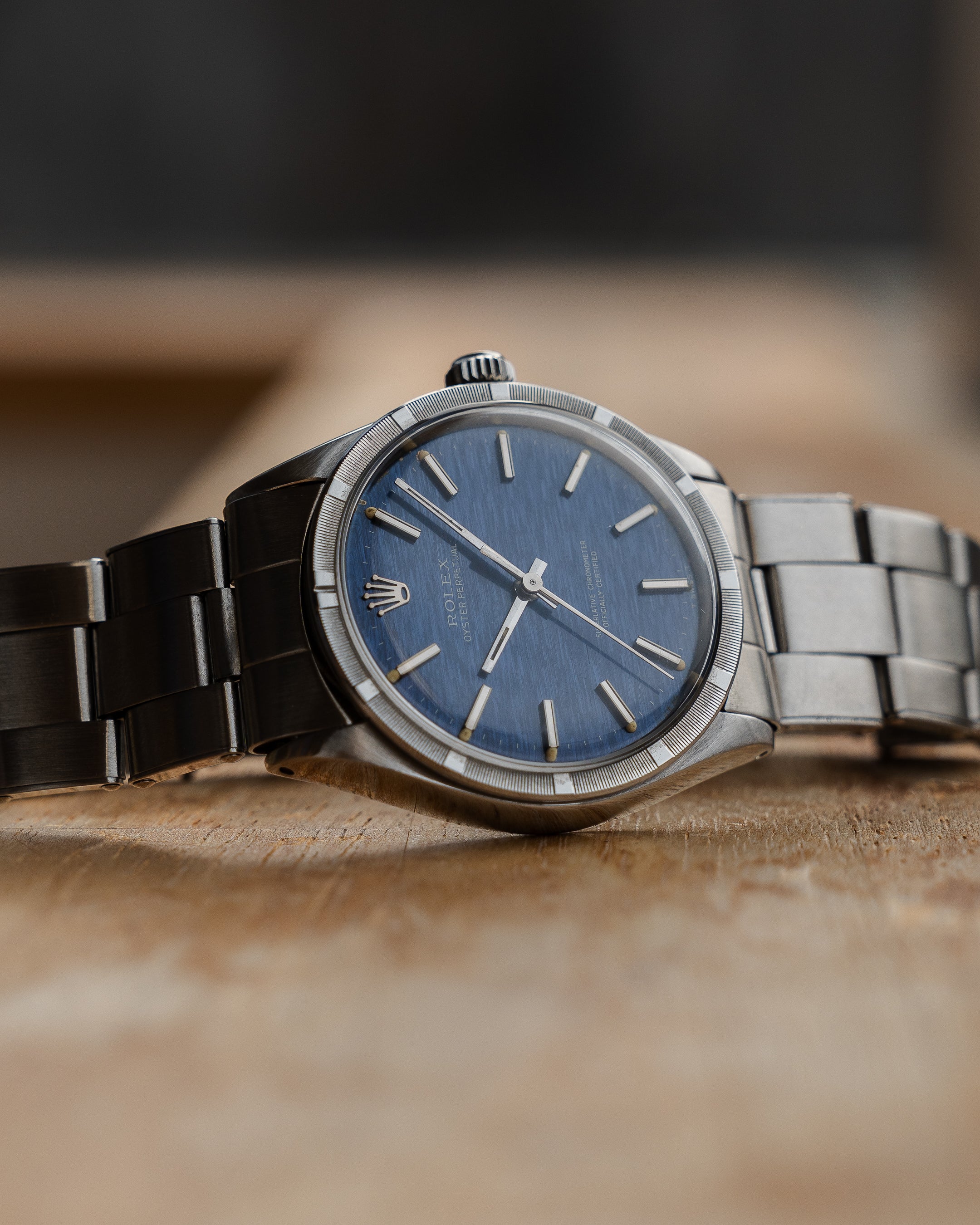 Rolex Oyster Perpetual ref 1007 blue brick dial from 1969