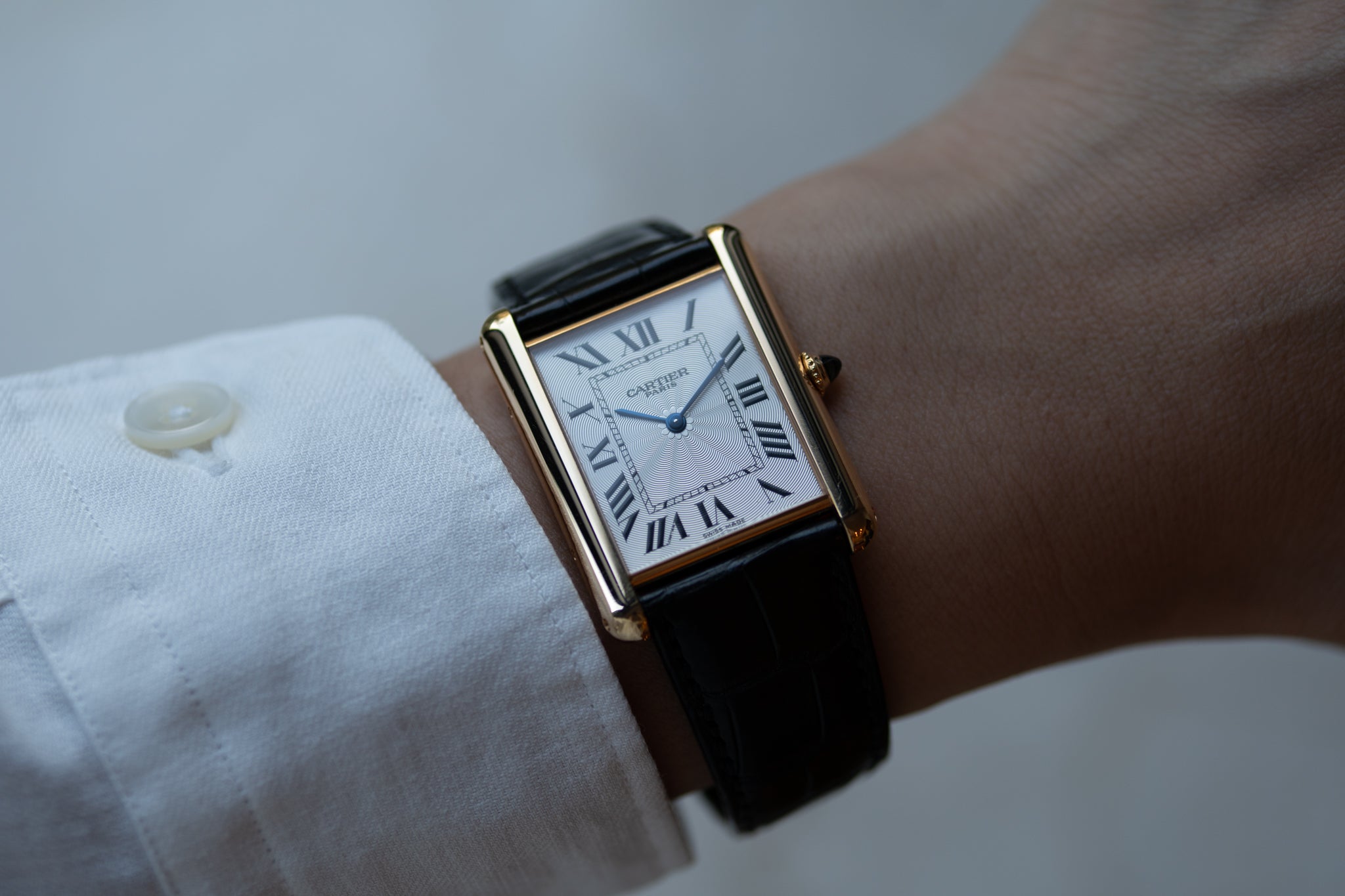 Cartier tank sale xl rose gold