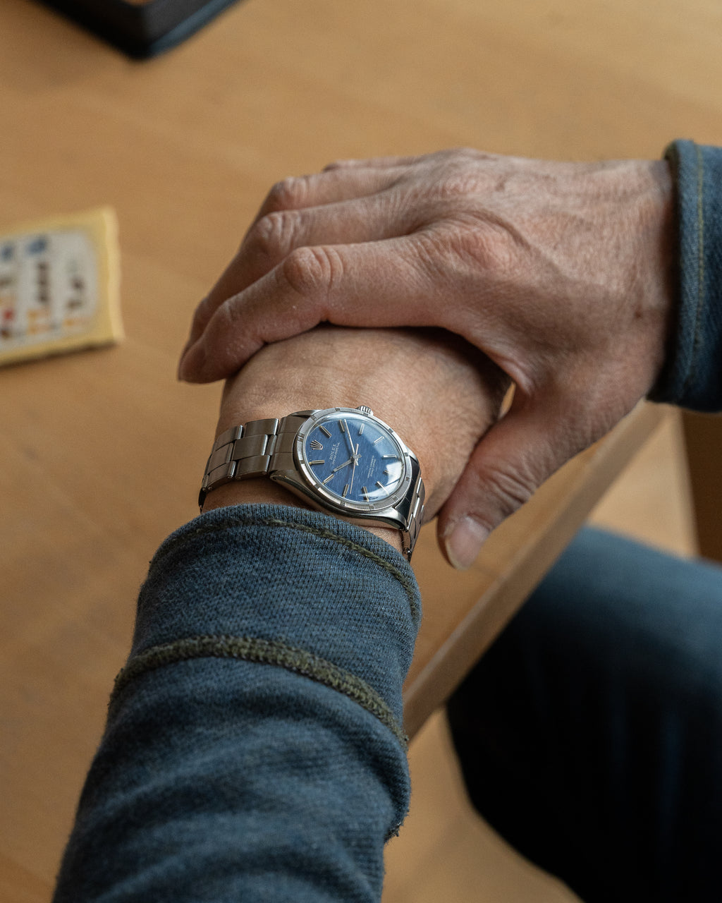 Rolex Oyster Perpetual ref 1007 blue brick dial from 1969