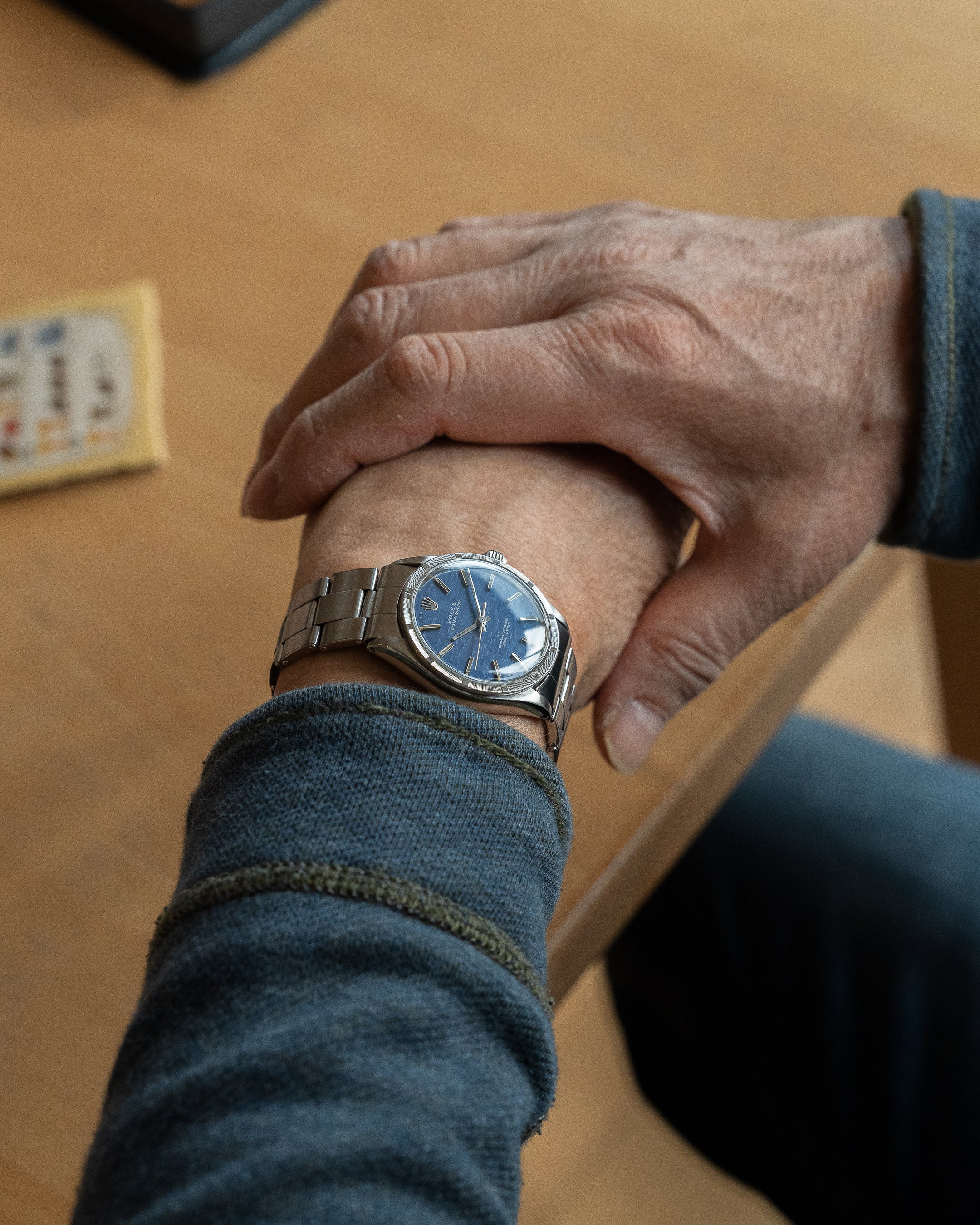 Rolex Oyster Perpetual ref 1007 blue brick dial from 1969