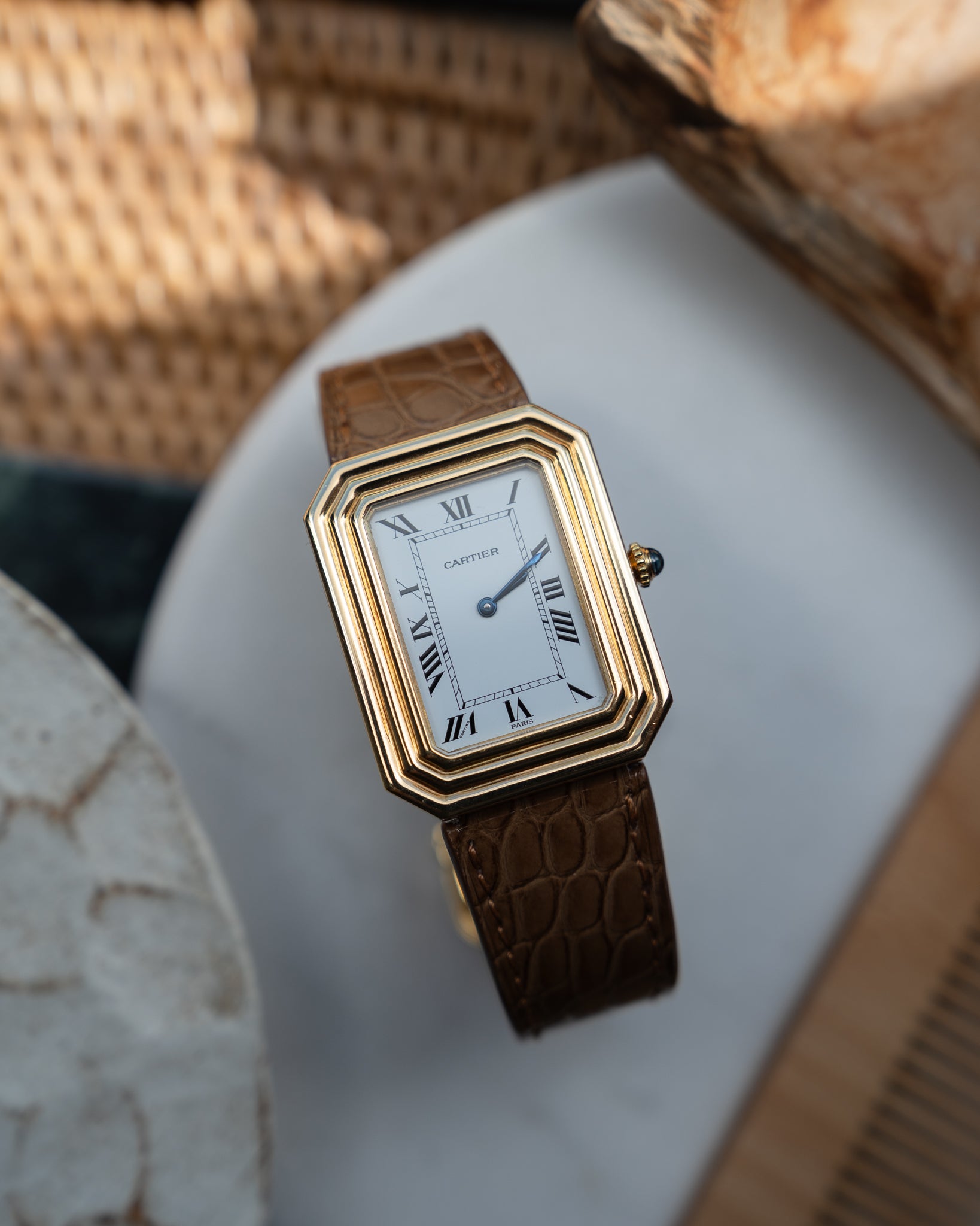 Cartier Cristallor 18k Yellow Gold LM size Paris Dial box