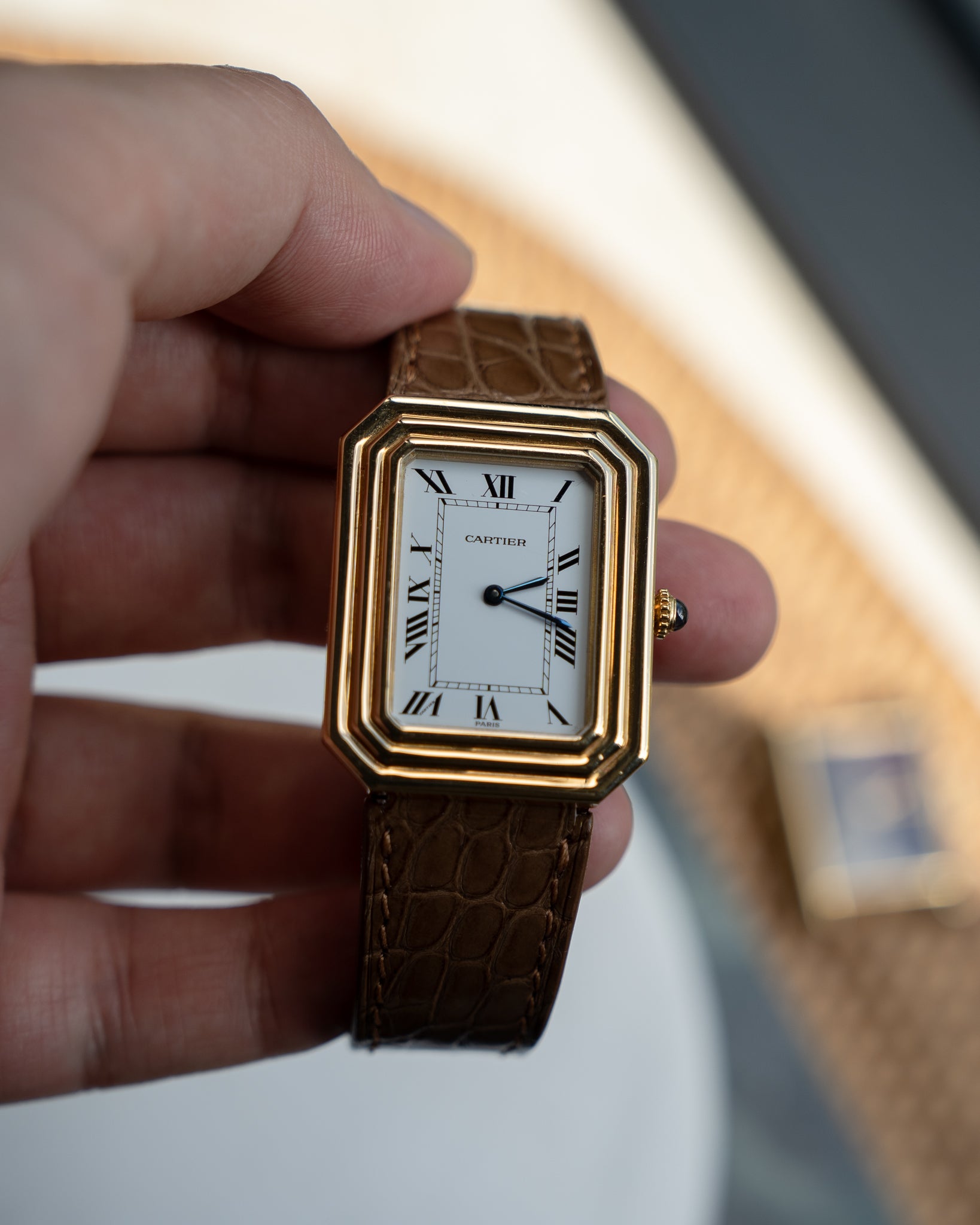 Cartier Cristallor 18k Yellow Gold LM size Paris Dial box