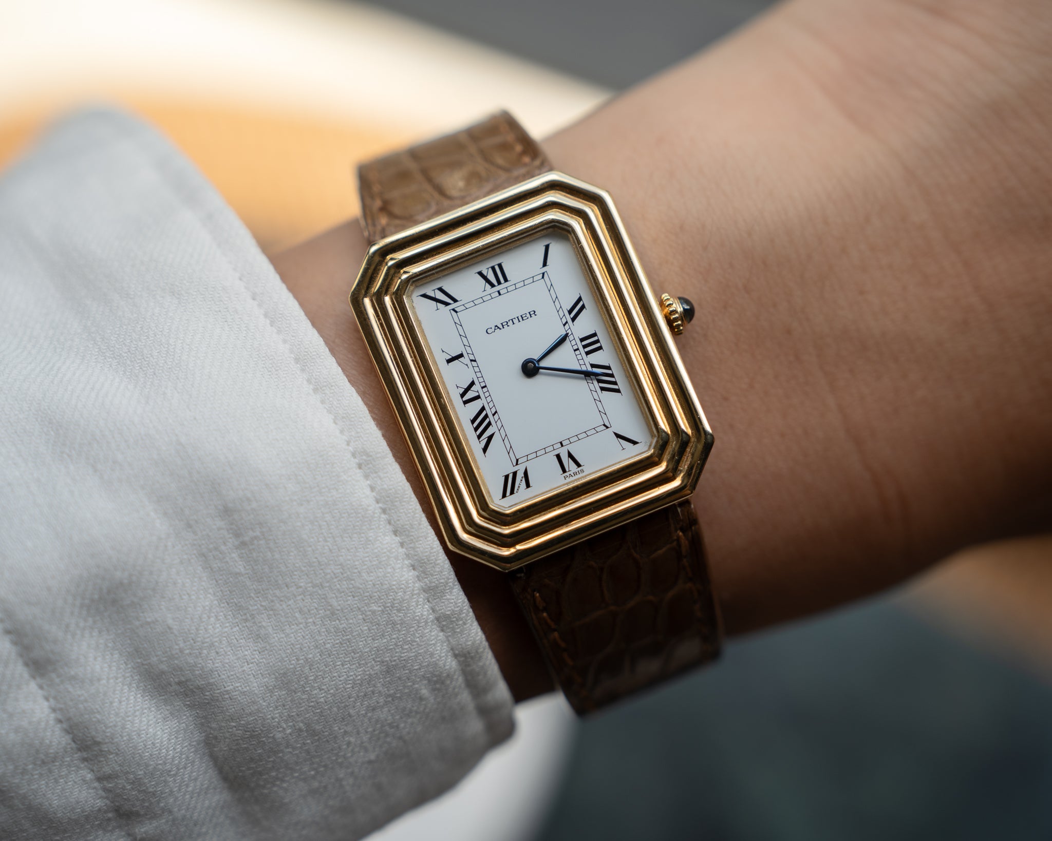 Cartier Cristallor 18k Yellow Gold LM size Paris Dial box