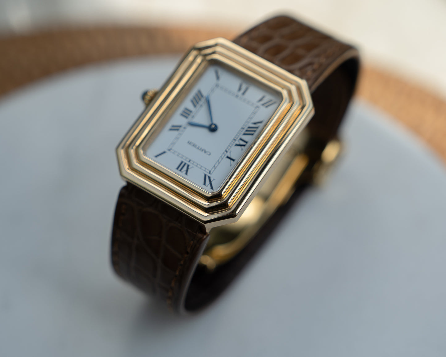 Cartier Cristallor 18k Yellow Gold, LM size, Paris Dial - box & guarantee (Price on Request)