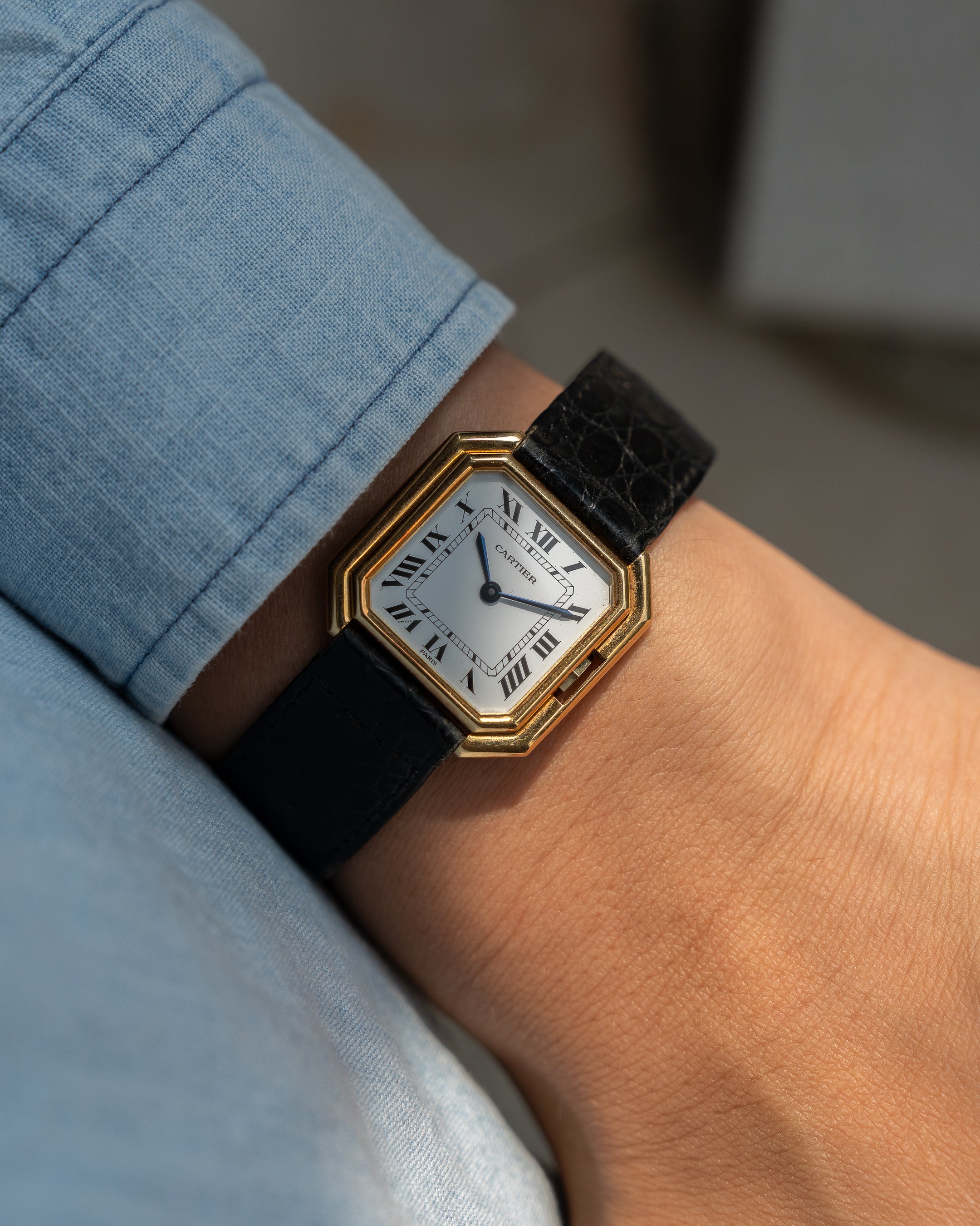 Cartier Ceinture in yellow gold, ref 78099 LM size, with original gold deployant clasp