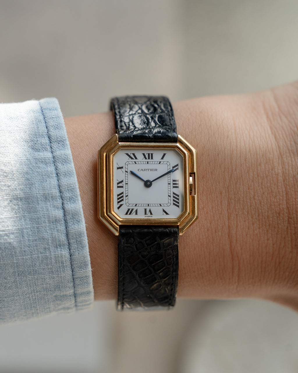 Cartier Ceinture in yellow gold, ref 78099 LM size, with original gold deployant clasp