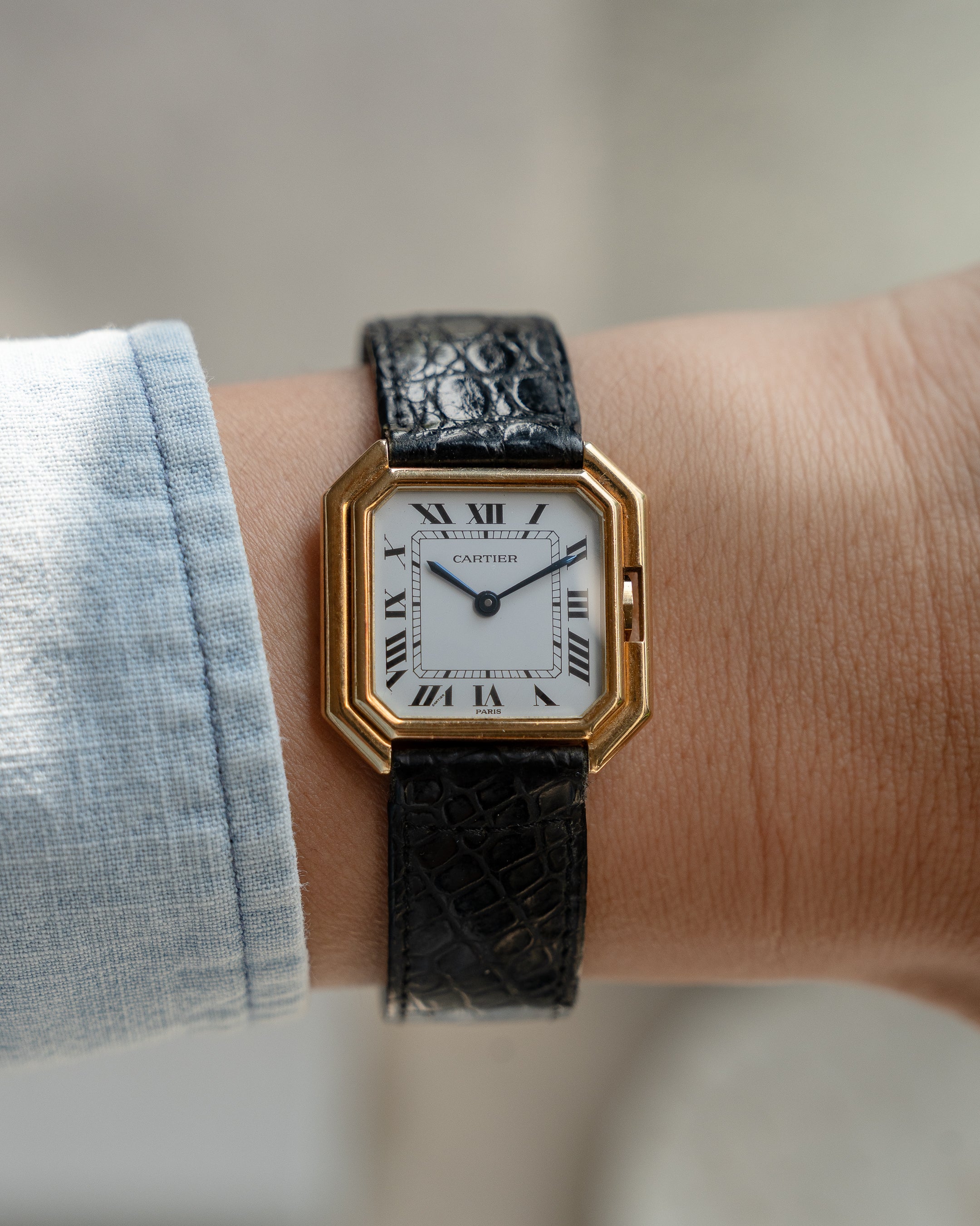 Cartier Ceinture in yellow gold, ref 78099 LM size, with original gold deployant clasp
