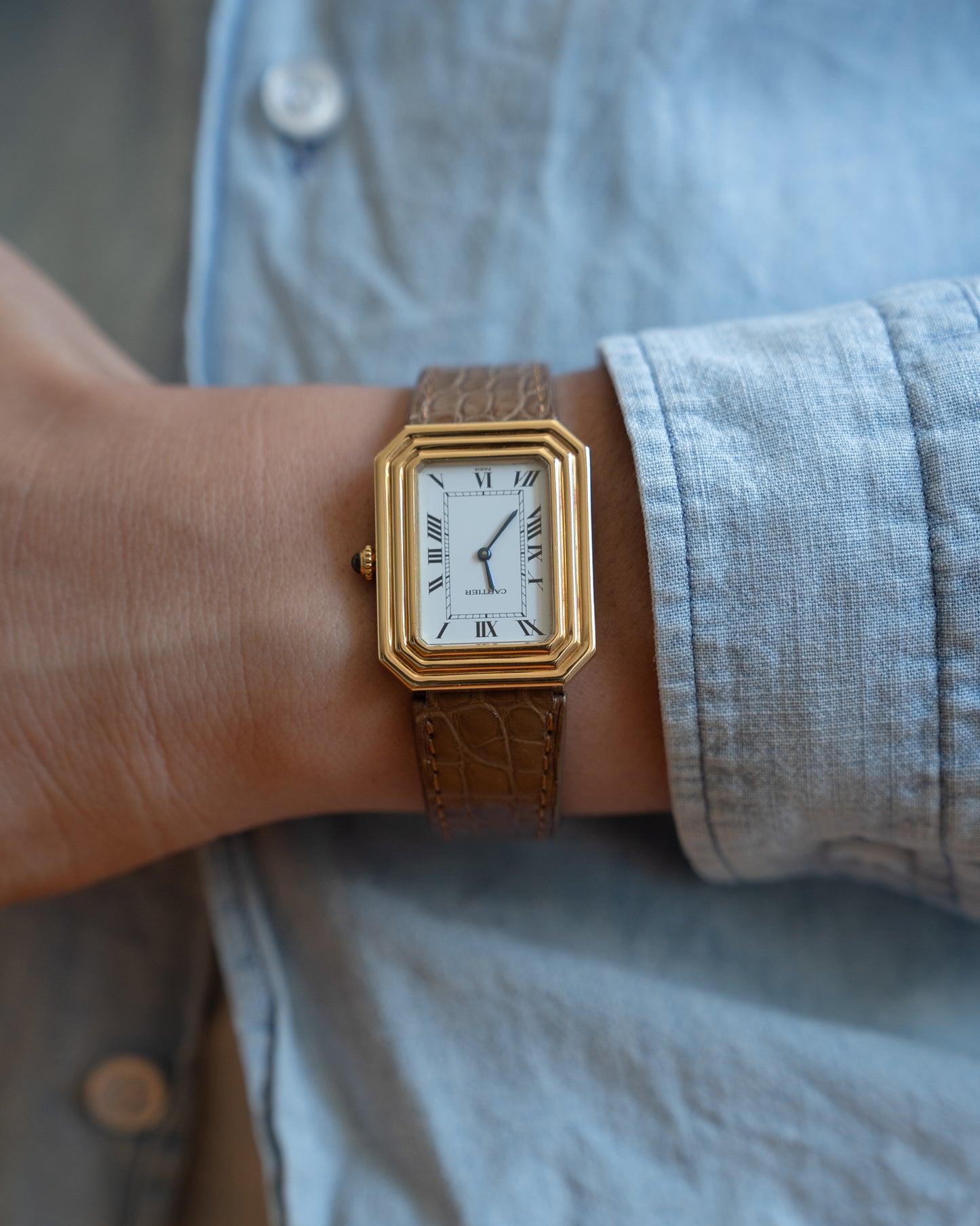 Cartier Cristallor 18k Yellow Gold, LM size, Paris Dial - box & guarantee (Price on Request)