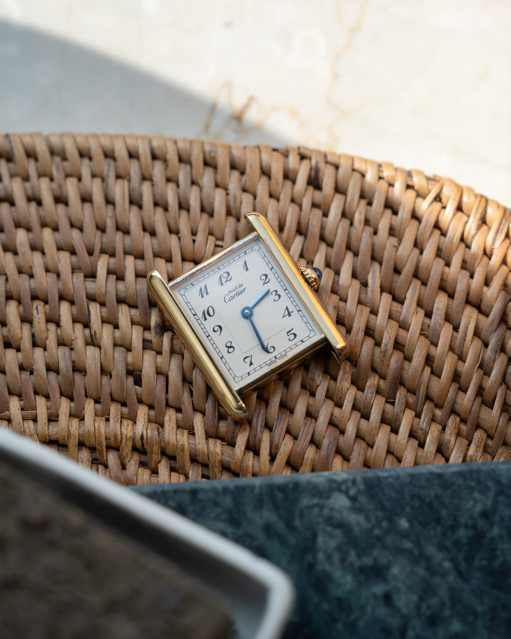 Must de Cartier Tank LM- Breguet Numeral white dial