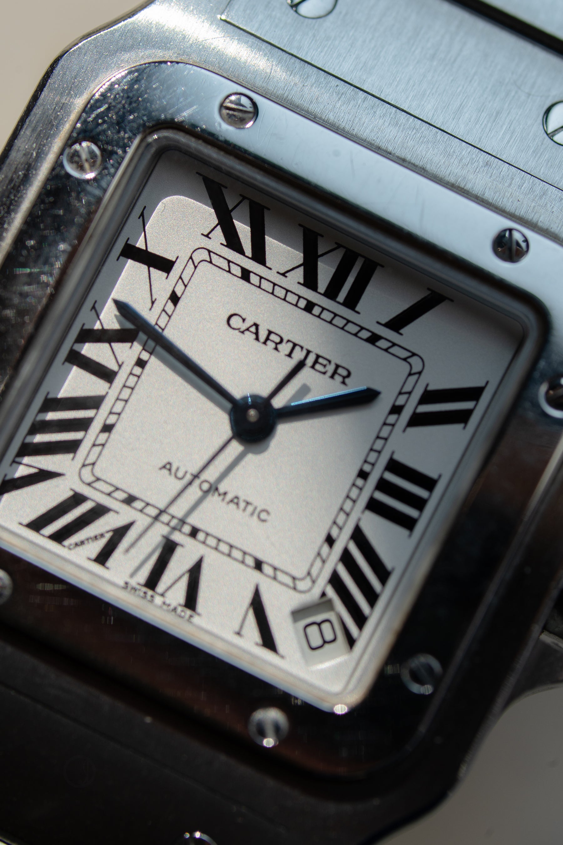 Cartier Santos Galbée reference 2823, XL (extra large size) in steel, full set