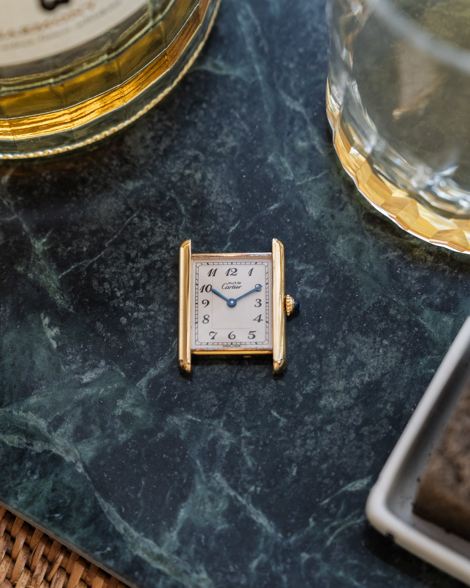 Must de Cartier Tank LM- Breguet Numeral white dial