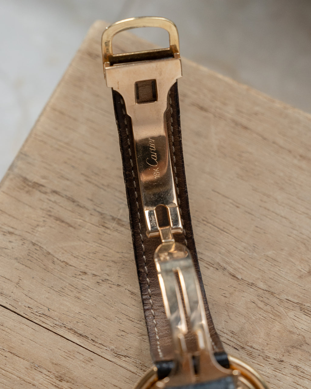 Cartier Ellipse 18k Yellow Gold, Paris Dial, LM size 1970's with 18k deployant buckle