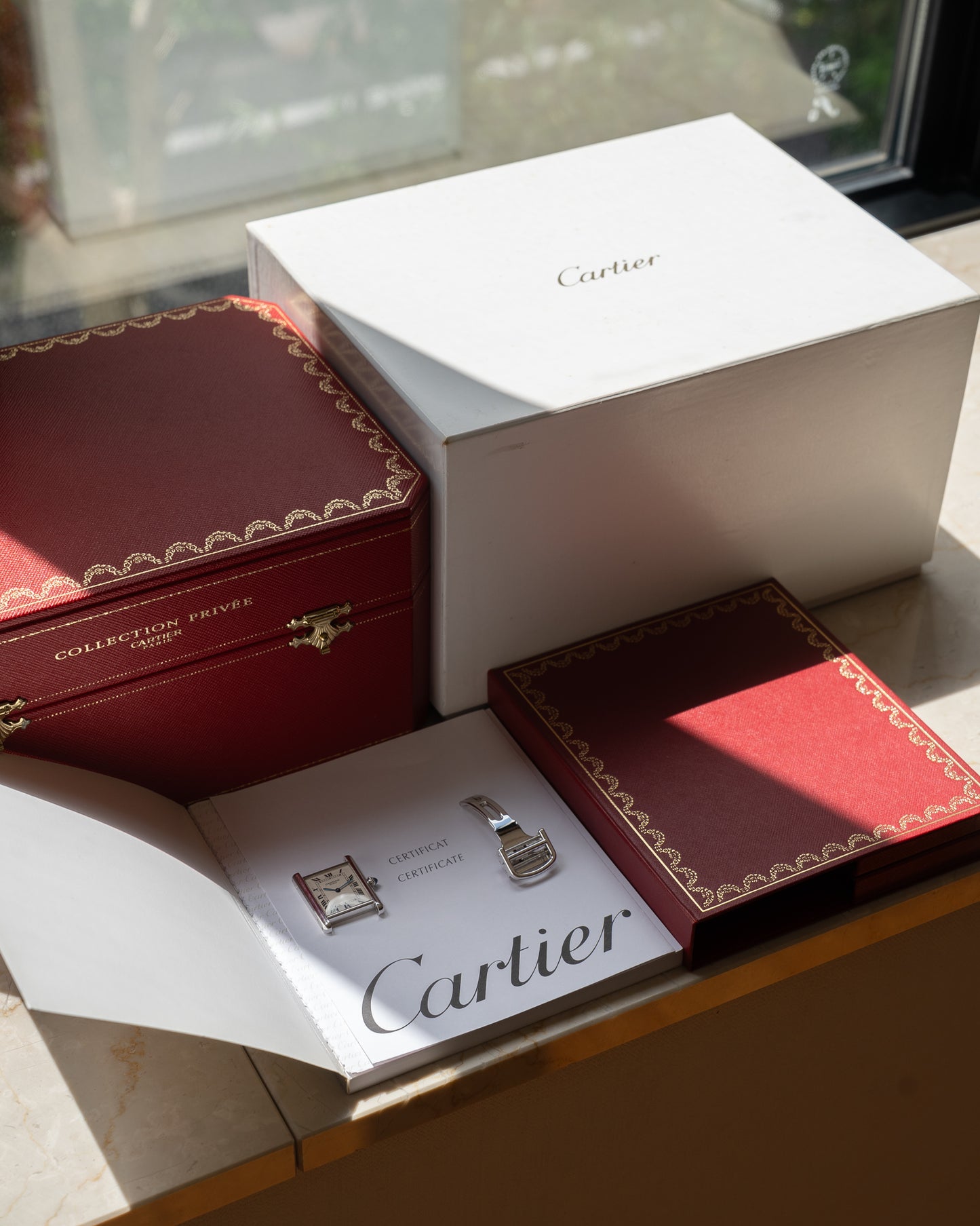 Cartier Tank Louis in platinum, CPCP "Collection Prive", box & guarantee (Price on Request)