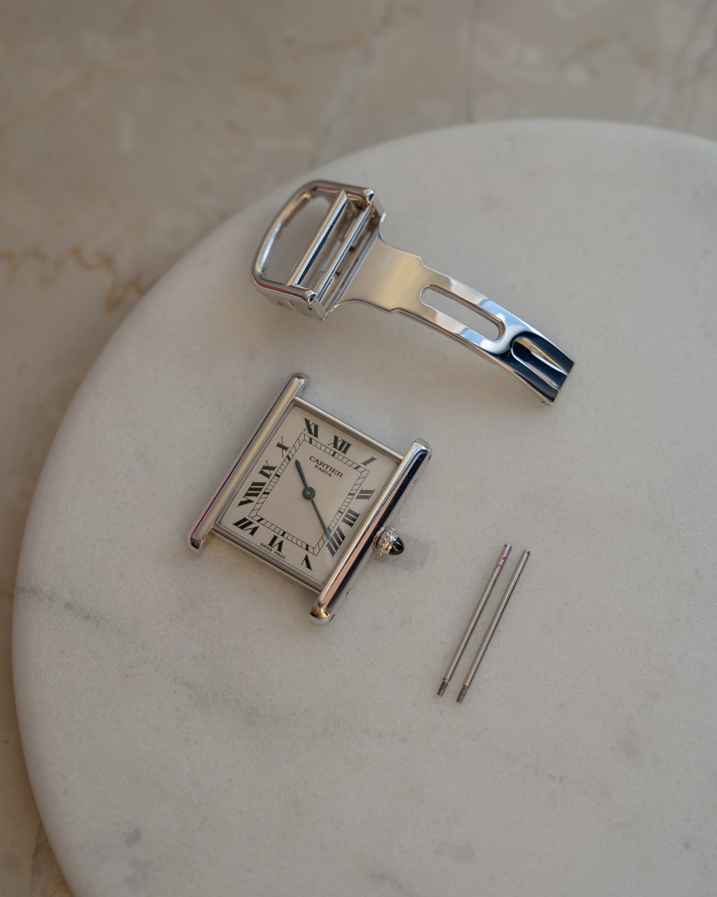 Cartier Tank Louis in platinum, CPCP "Collection Prive", box & guarantee (Price on Request)
