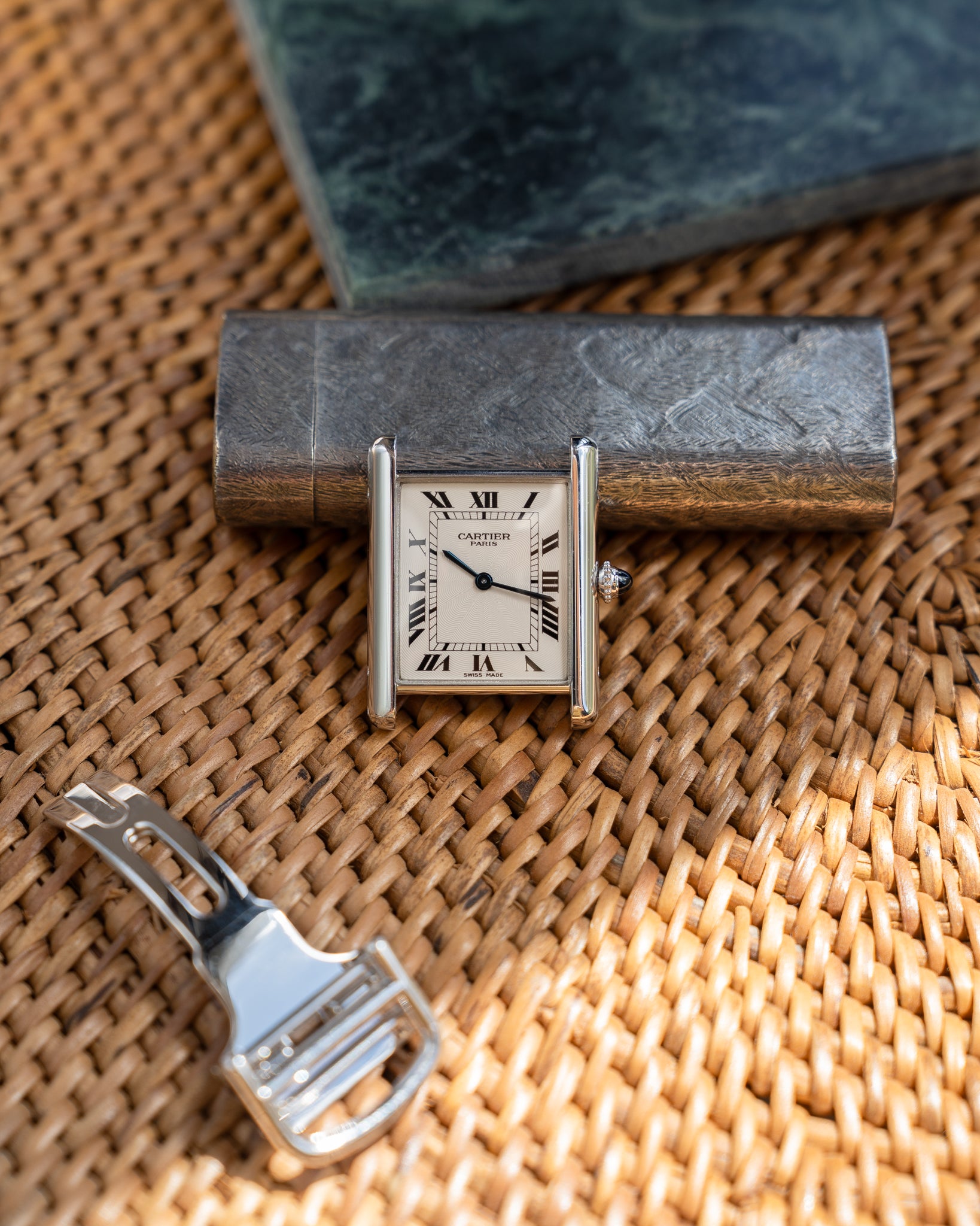 Cartier Tank Louis in platinum, CPCP "Collection Prive", box & guarantee (Price on Request)