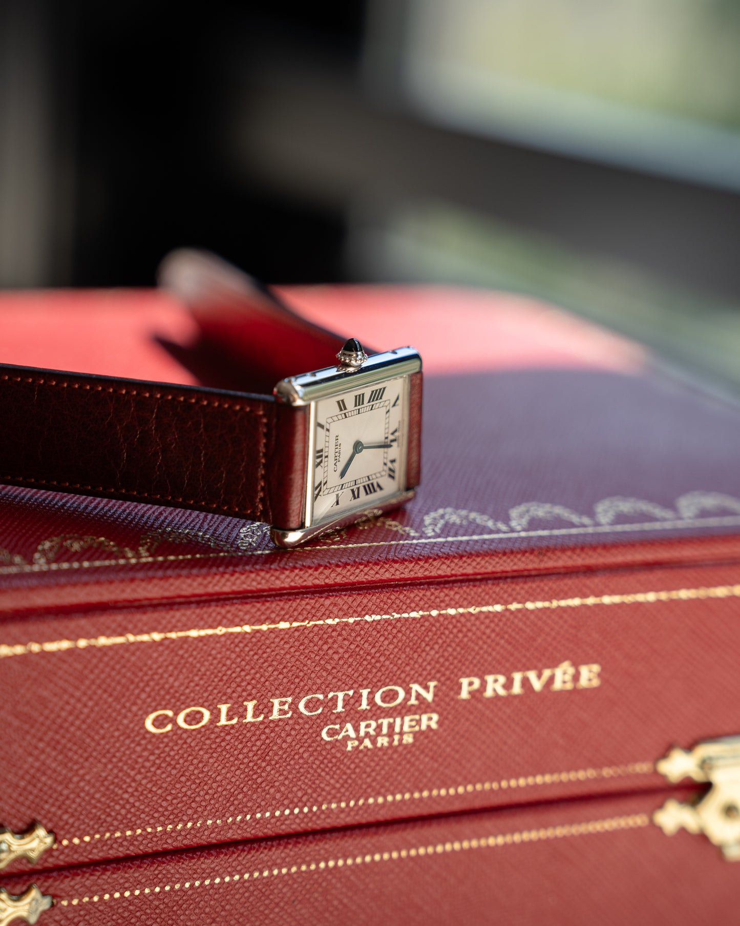 Cartier Tank Louis in platinum, CPCP "Collection Prive", box & guarantee (Price on Request)