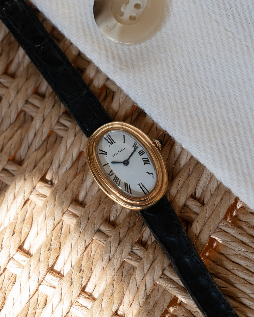 カルティエ ベニュワール ref 78094 18K イエローゴールド、パリ ダイヤル、メカニック、フルセット