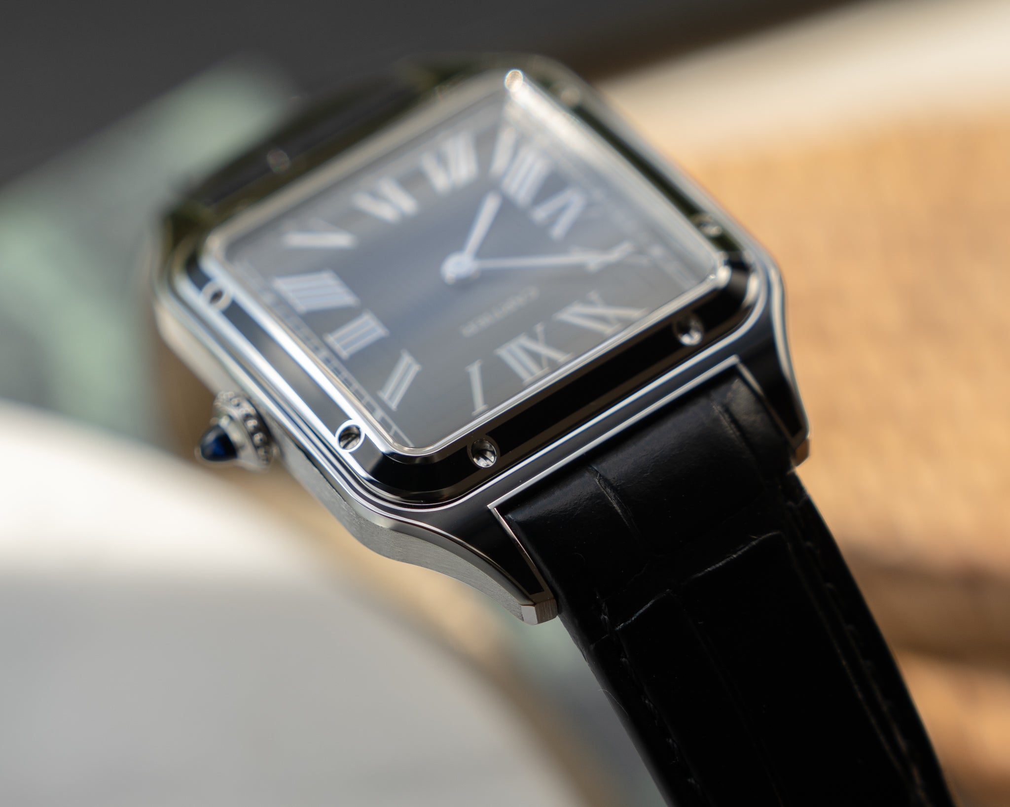 Cartier Santos Dumont WSSA0046 - black lacquer - full set