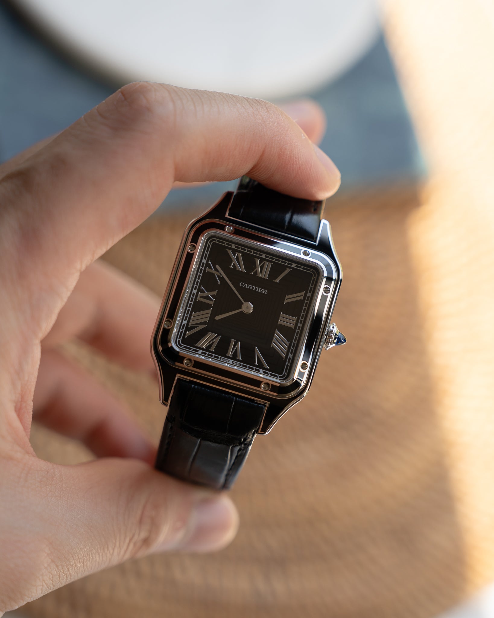 Cartier Santos Dumont WSSA0046 - black lacquer - full set