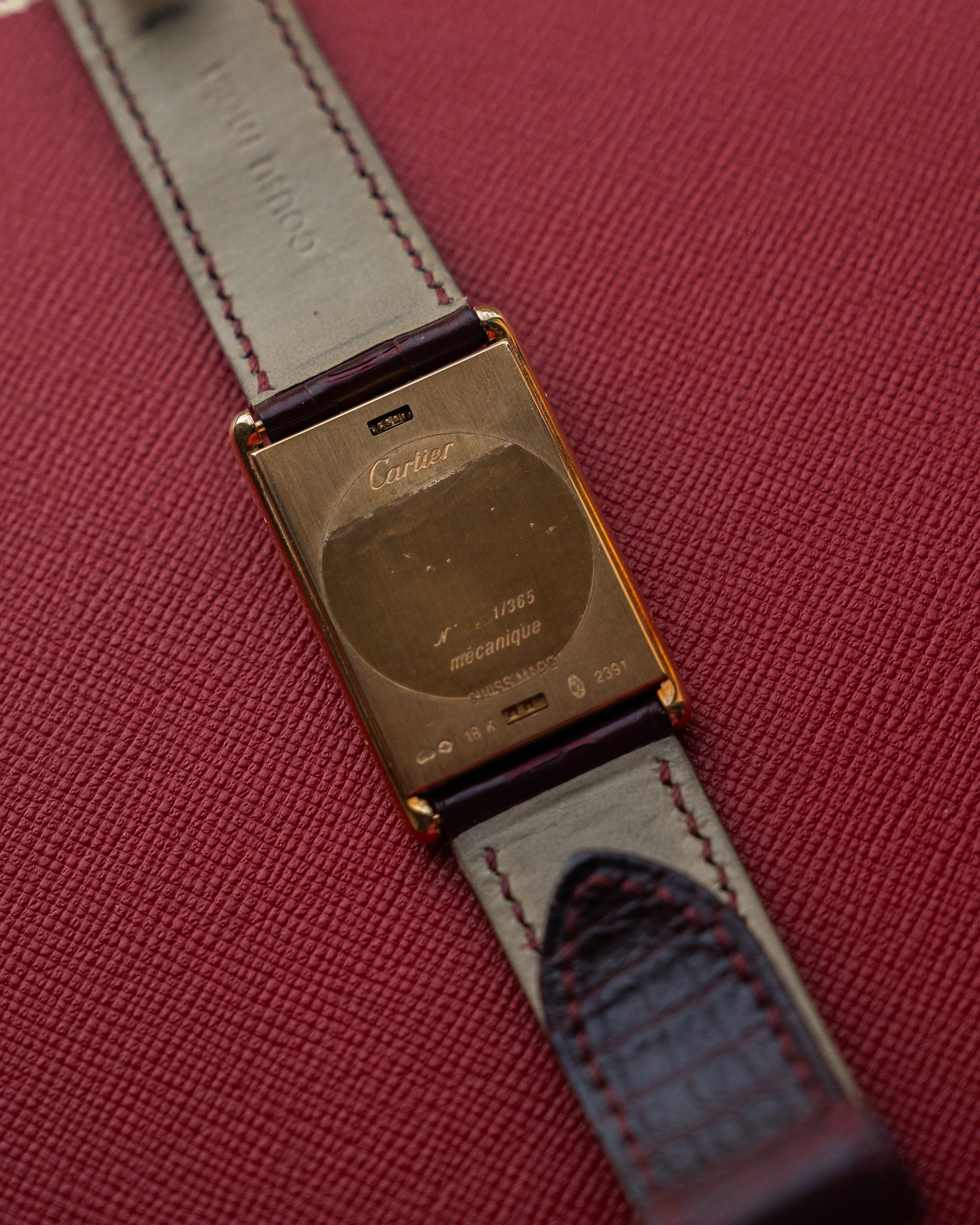 Cartier Tank Basculante CPCP "Collection Prive", Millenium Limited Edition ref 2391 in Yellow Gold, full set