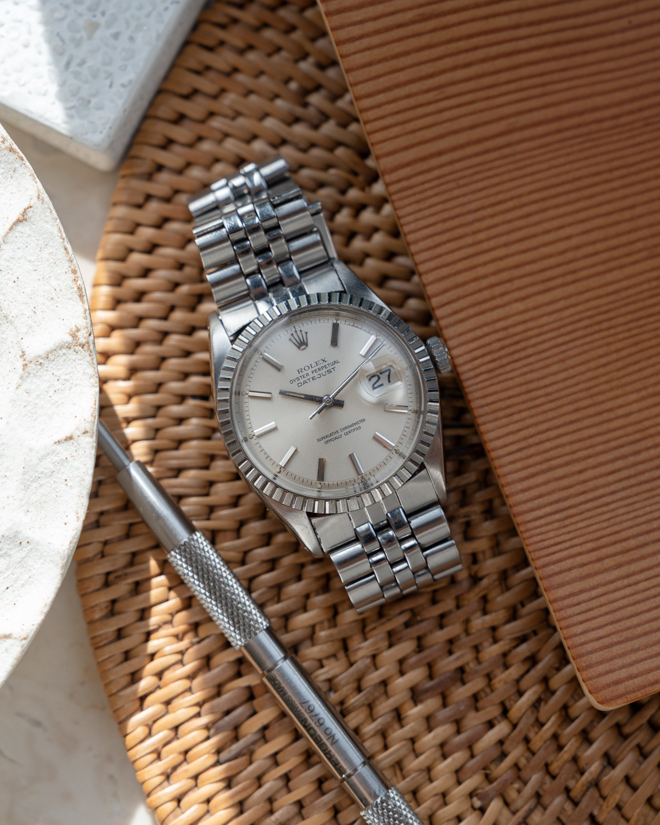 Rolex Datejust ref 1603 in steel, silver dial