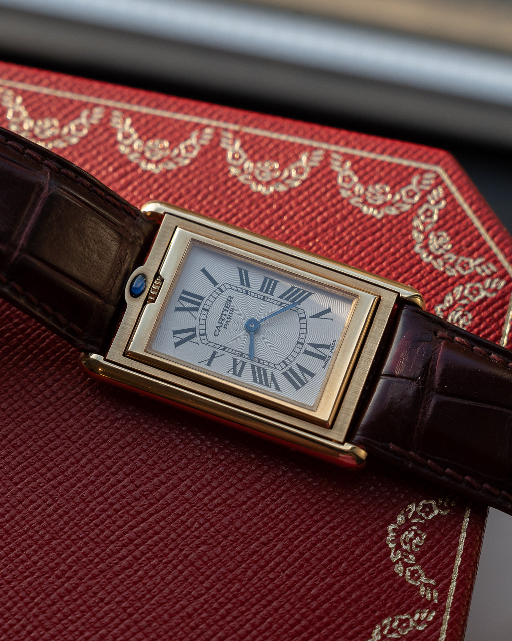 Cartier Tank Basculante CPCP "Collection Prive", Millenium Limited Edition ref 2391 in Yellow Gold, full set