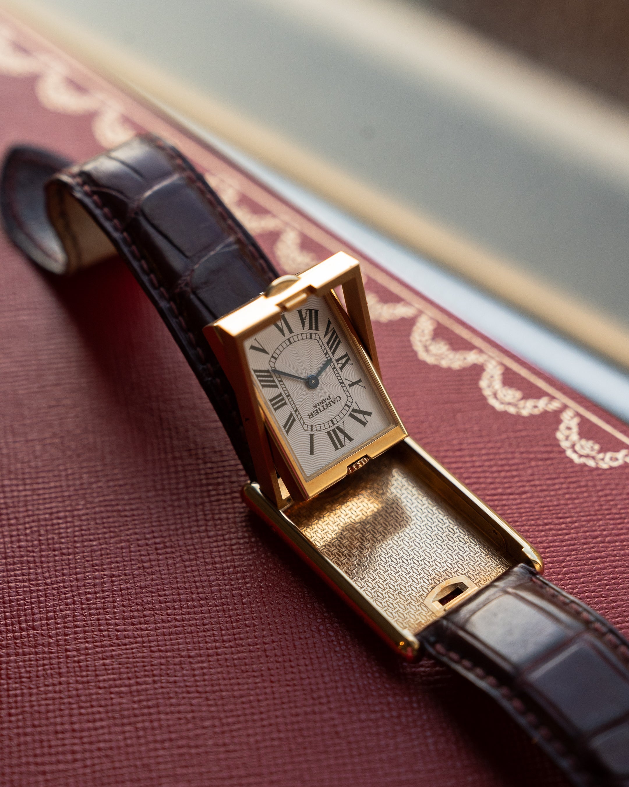Cartier Tank Basculante CPCP "Collection Prive", Millenium Limited Edition ref 2391 in Yellow Gold, full set