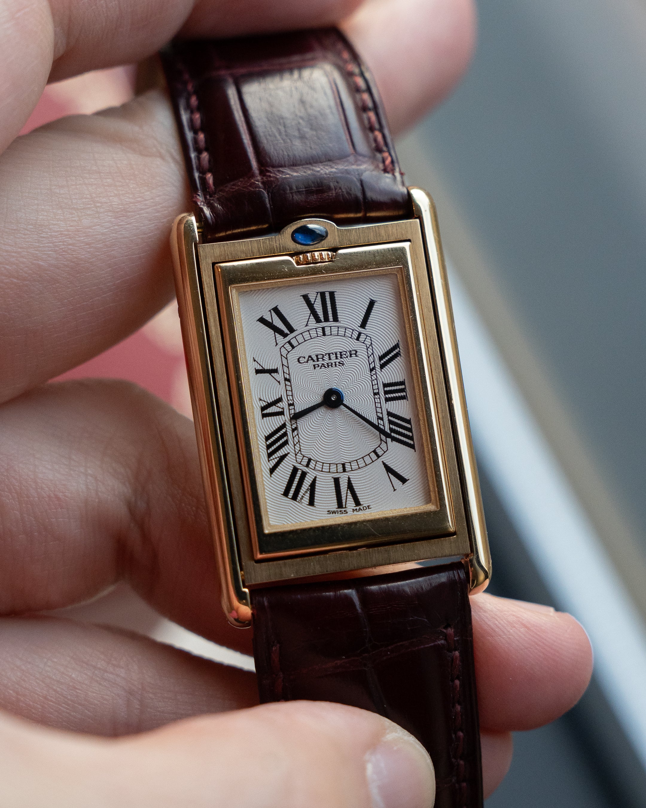 Cartier Tank Basculante CPCP "Collection Prive", Millenium Limited Edition ref 2391 in Yellow Gold, full set