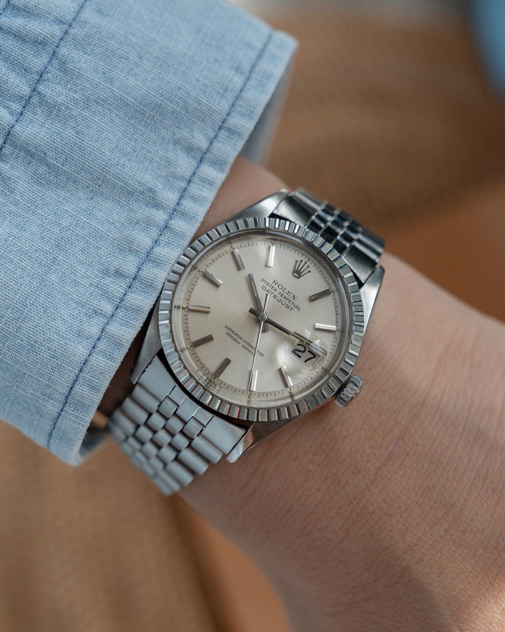 Rolex Datejust ref 1603 in steel, silver dial