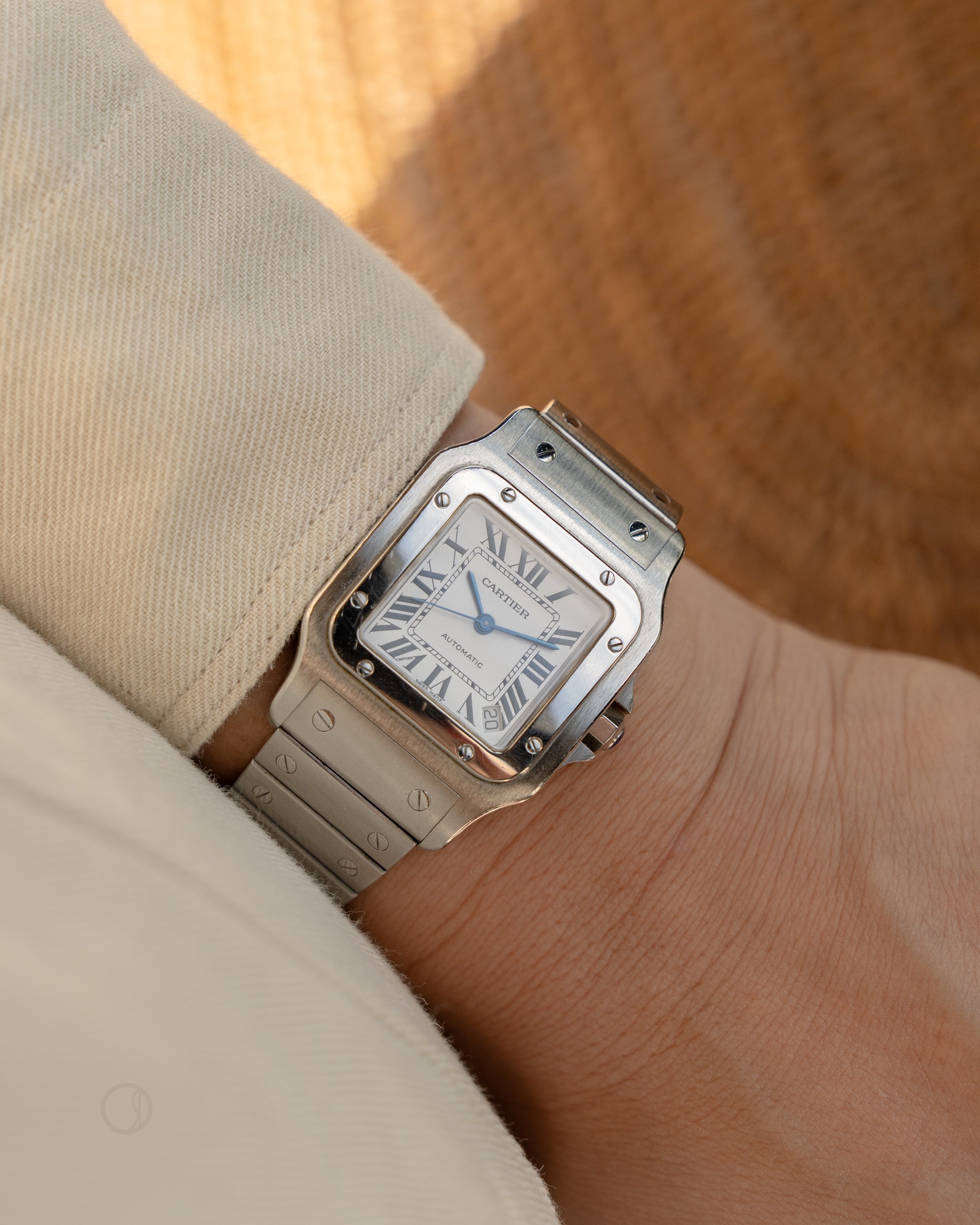 Cartier Santos Galbée reference 2823, XL (extra large size) in steel, full set
