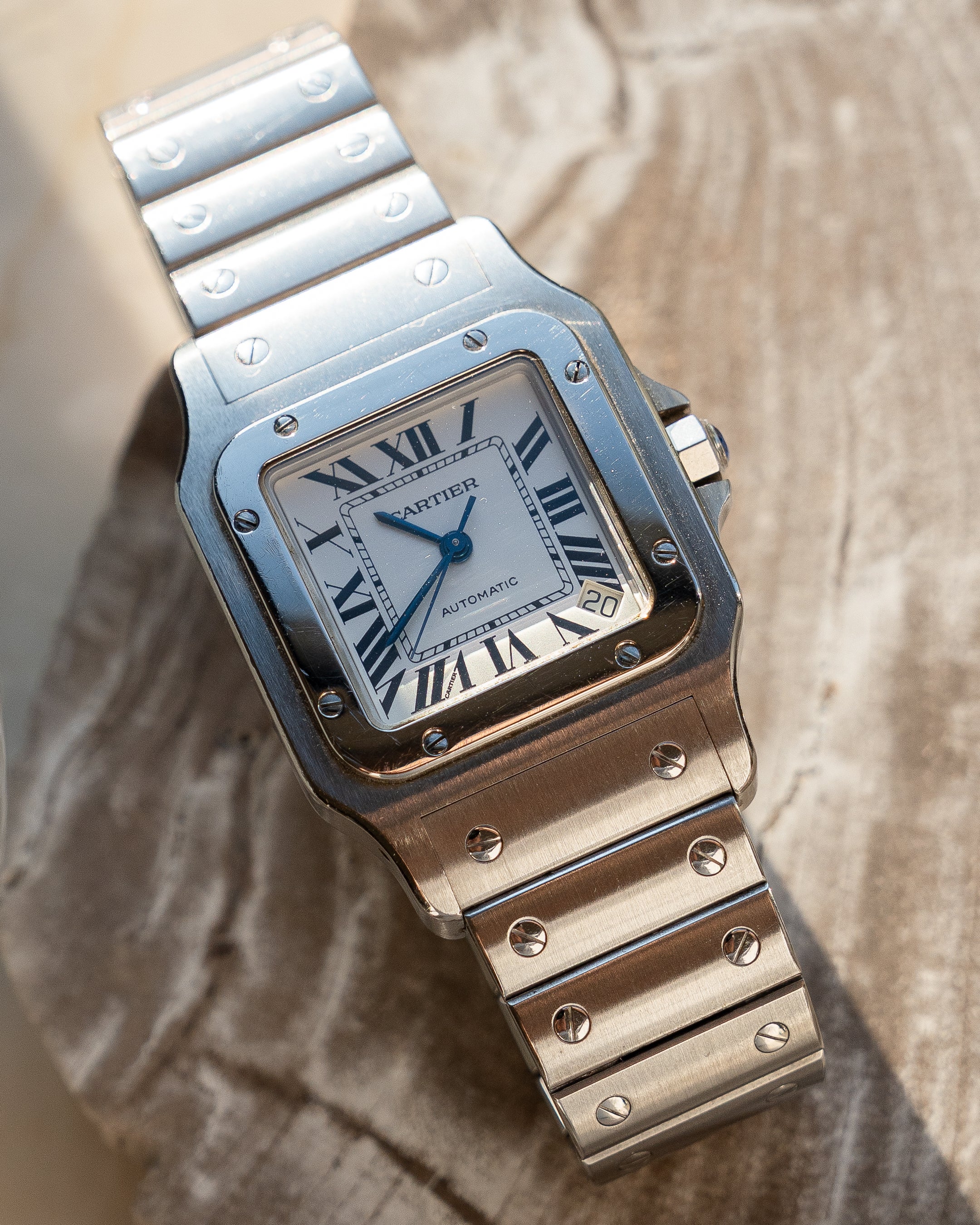 Cartier Santos Galbée reference 2823, XL (extra large size) in steel, full set