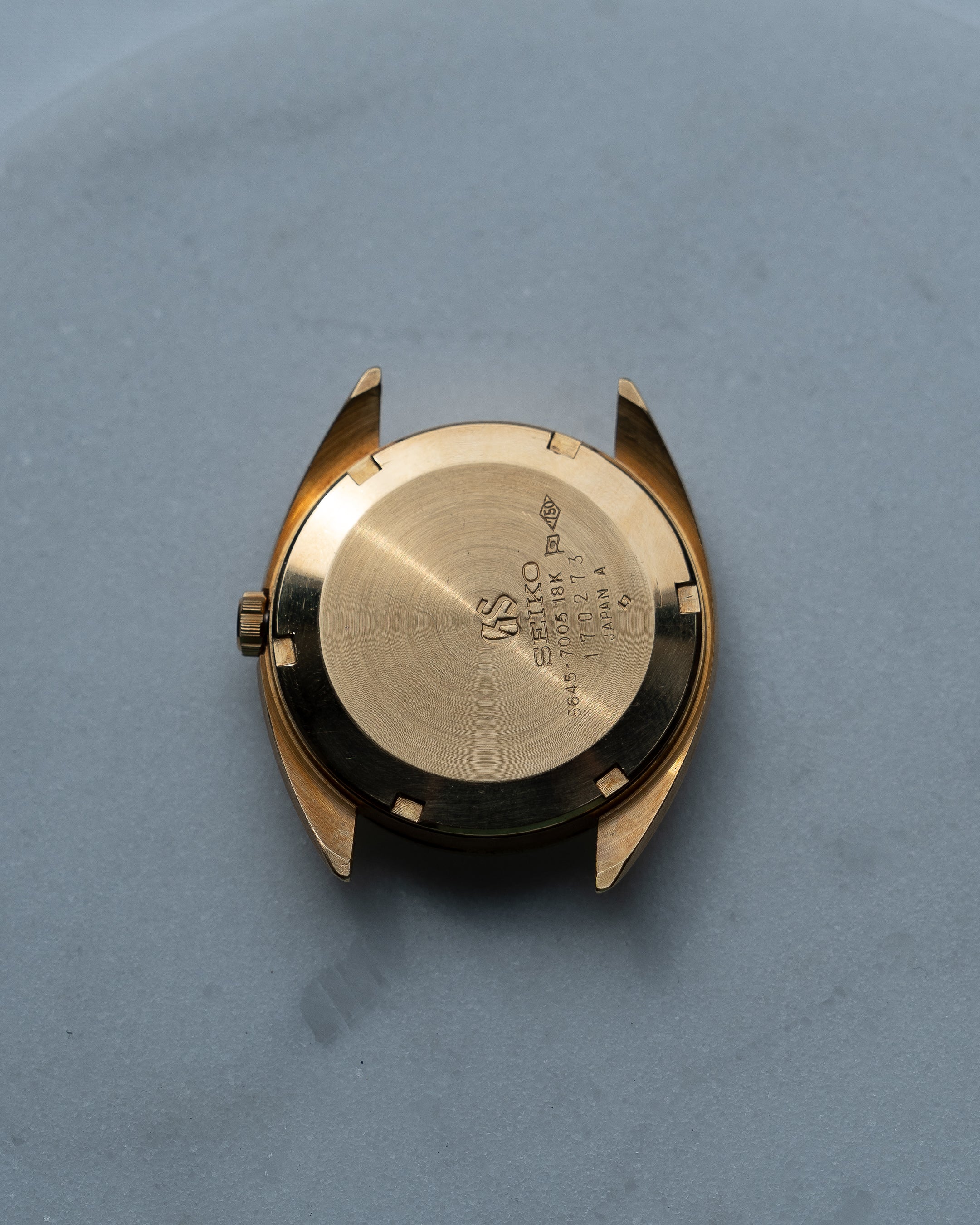 Grand Seiko 5645-7005 linen dial in 18k yellow gold July 1971