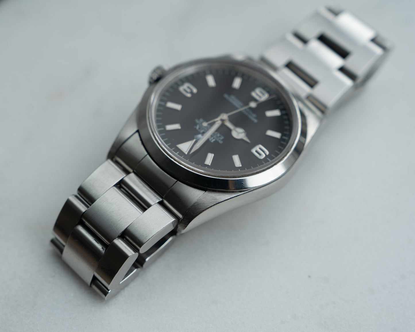 Rolex Explorer I reference 14270, T-Swiss dial T serial from 1996
