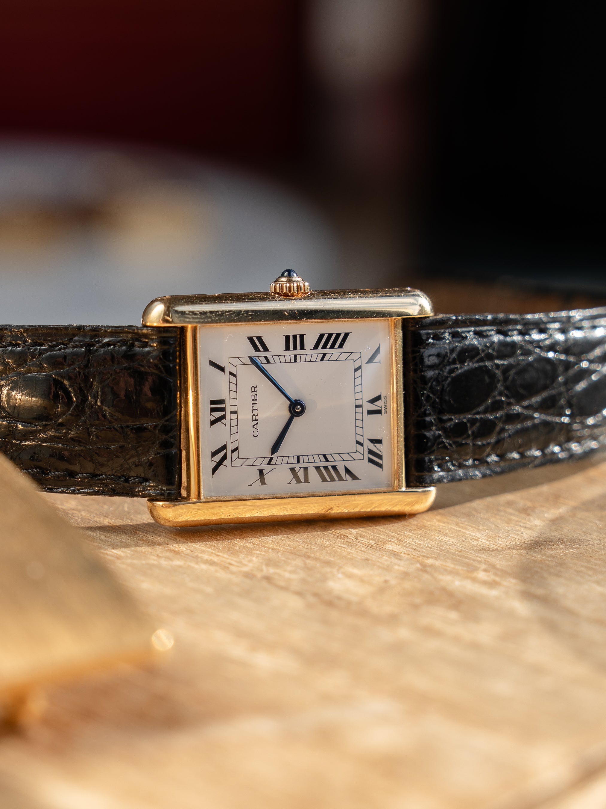 Cartier Tank Louis ref 81052 in 18k yellow gold, Swiss only dial