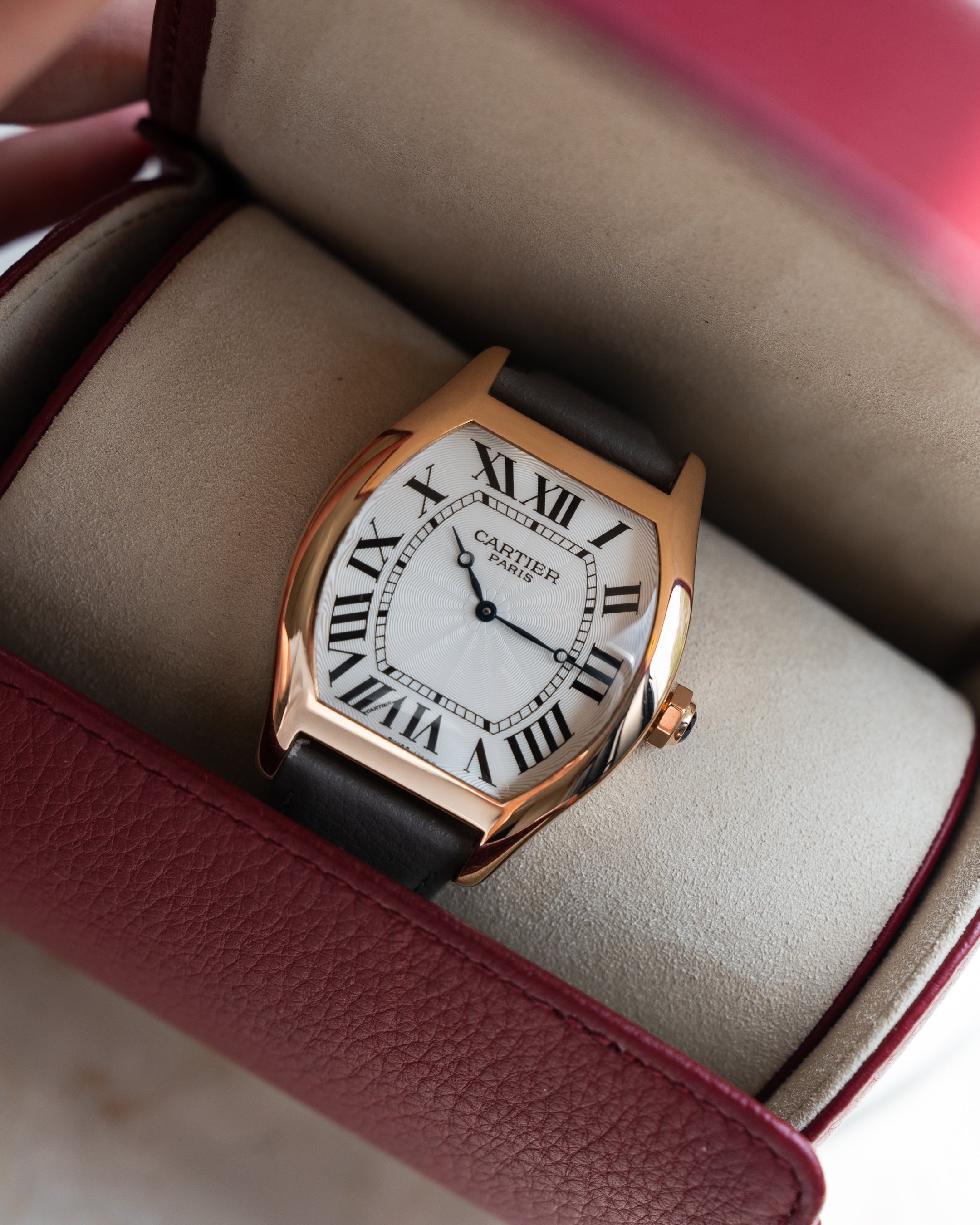 Cartier Tortue CPCP "Collection Prive", XL size in Rose Gold, ref 2763