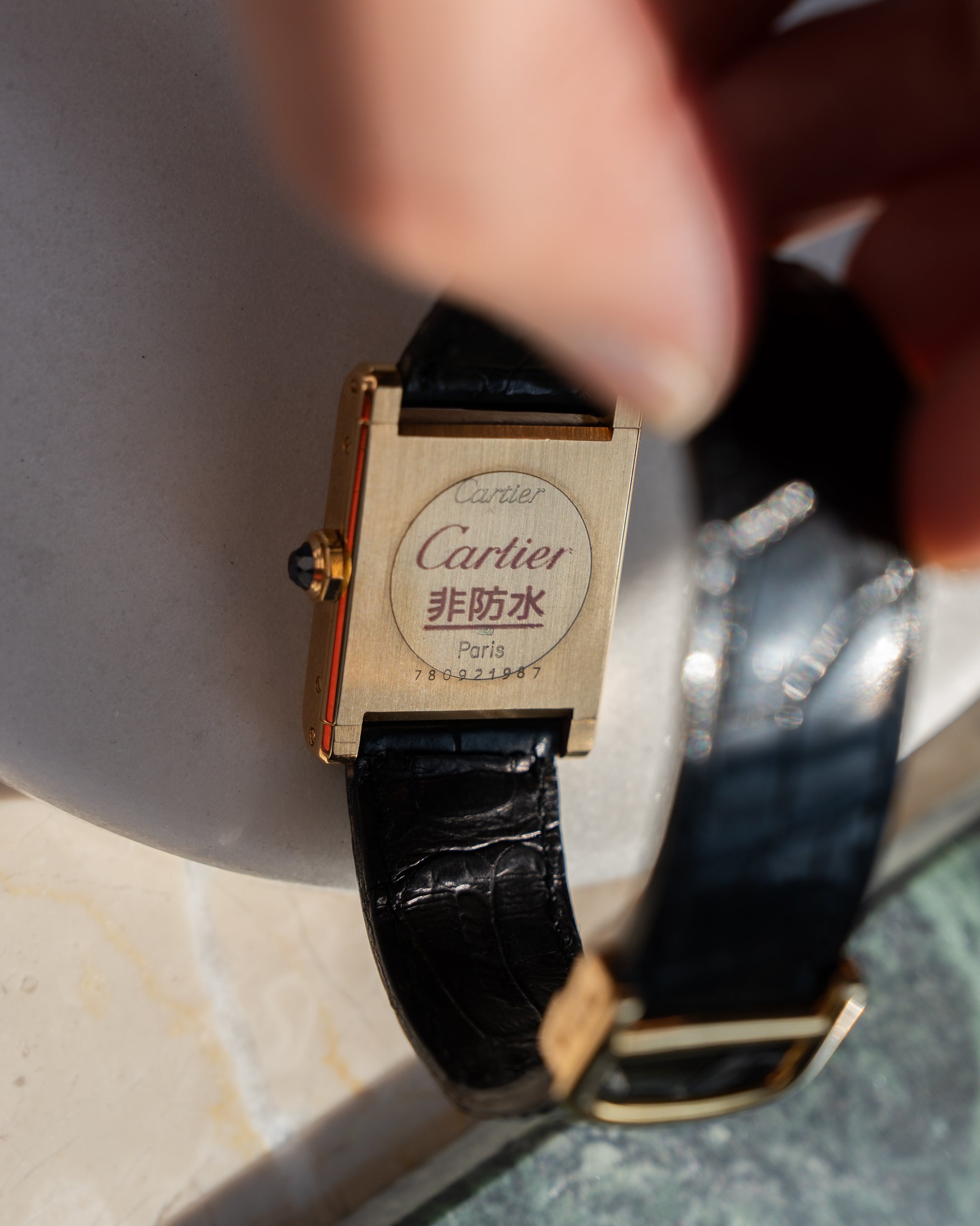 Cartier Tank Normale ref 78092 in yellow gold, full set, life time guarantee card