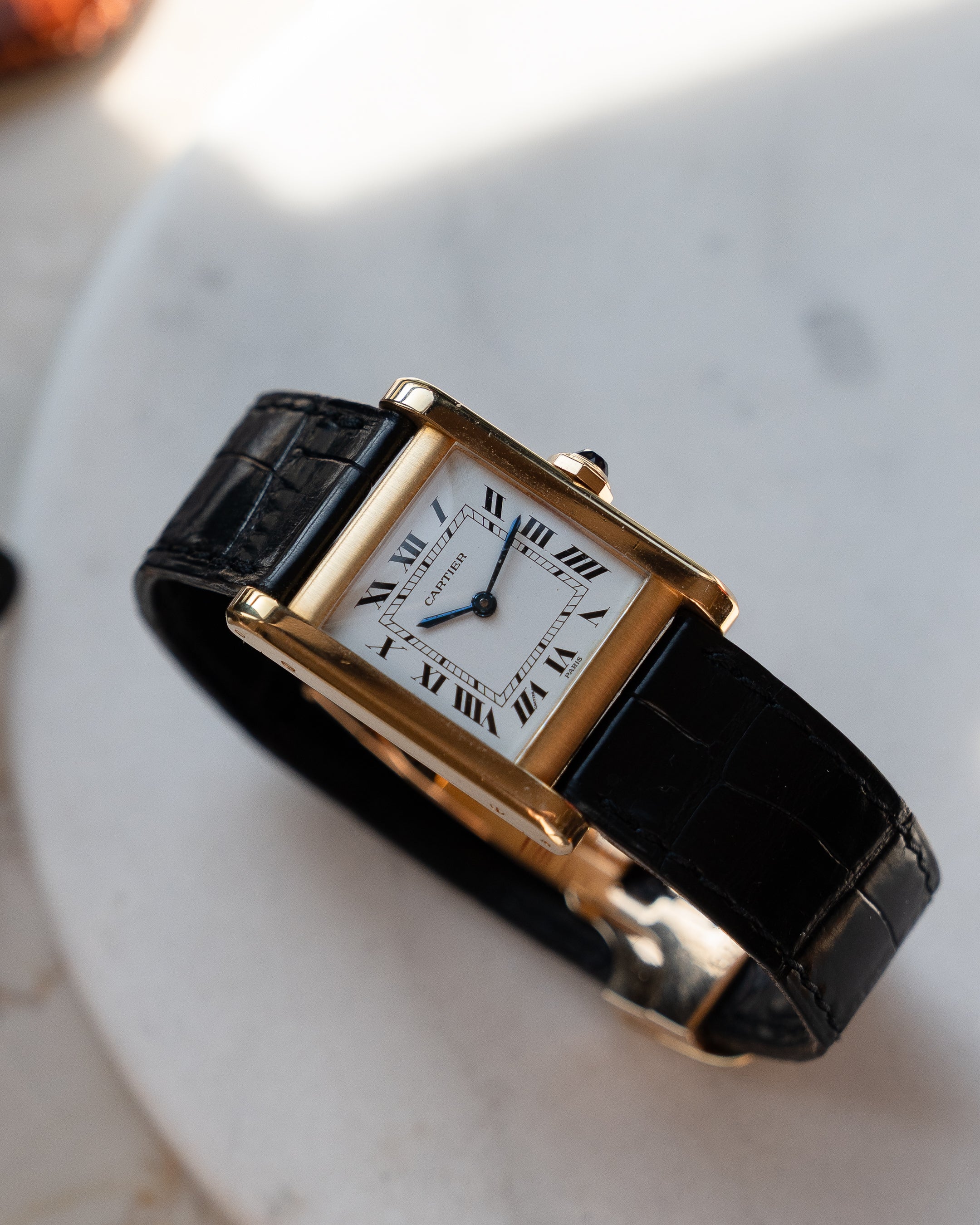 Cartier Tank Normale ref 78092 in yellow gold, full set, life time guarantee card