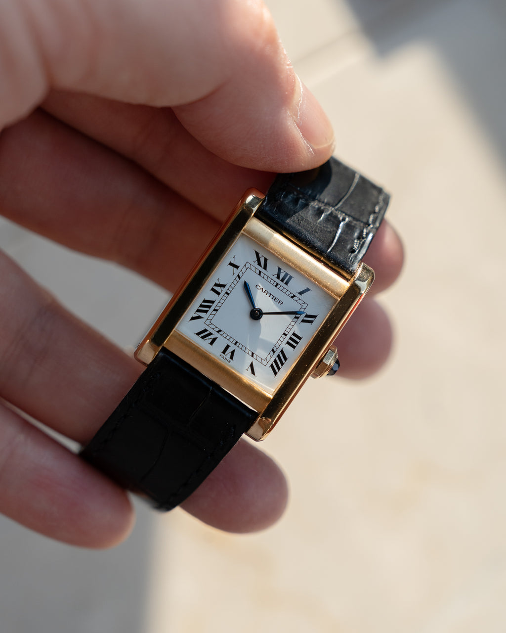 Cartier Tank Normale ref 78092 in yellow gold, full set, life time guarantee card