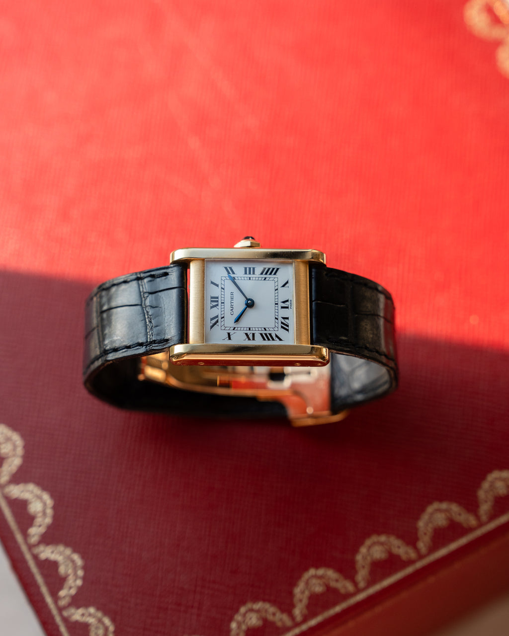 Cartier Tank Normale ref 78092 in yellow gold, full set, life time guarantee card